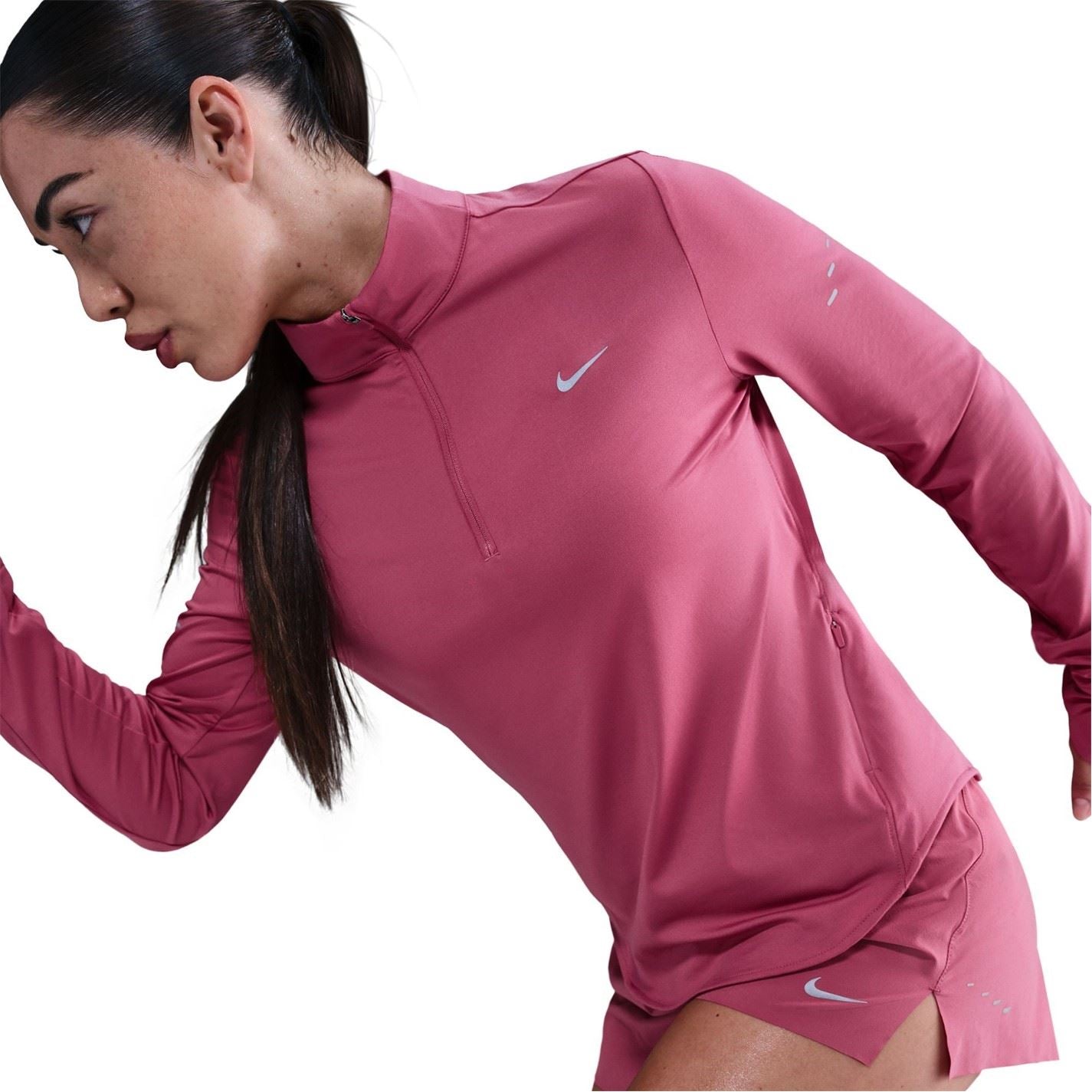Nike Womens Swift 1 4 Zip Running Top