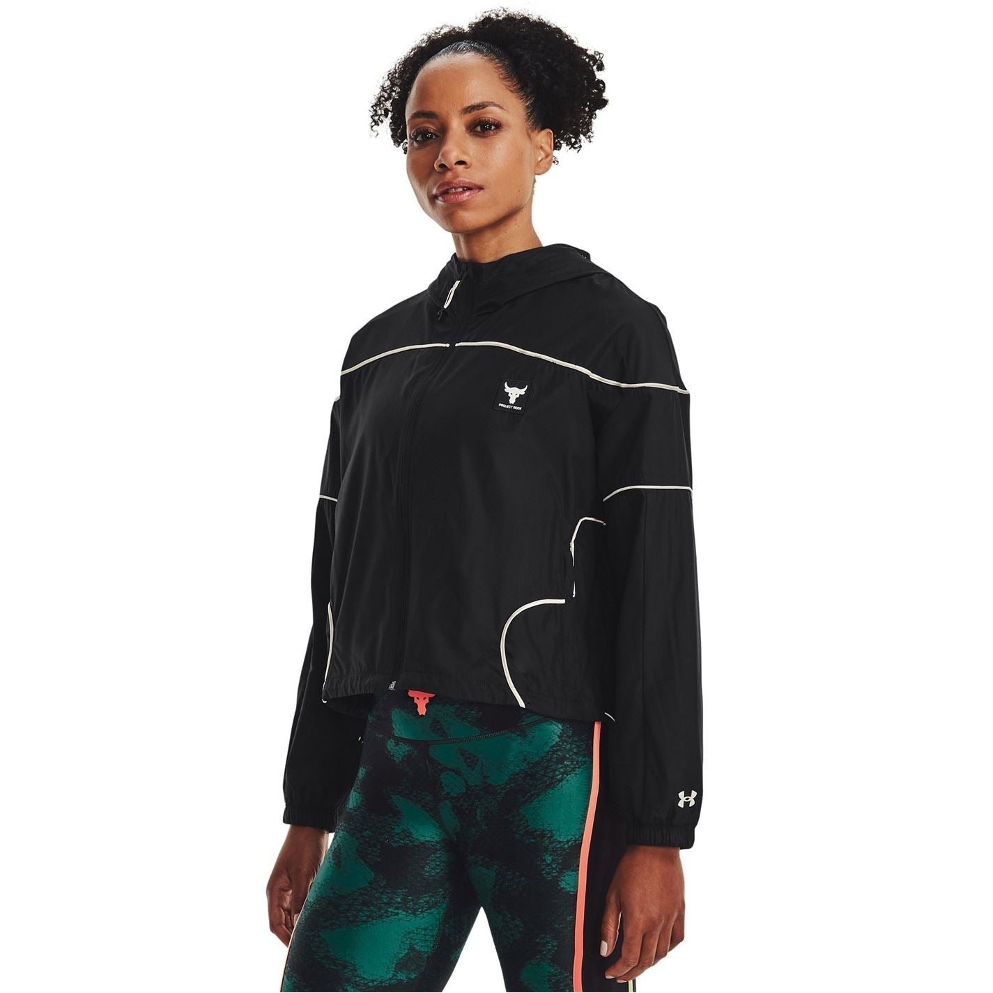 Under Armour Rock Reflective Trim Relaxed Fit Long Sleeve Hooded Neck Sweatshirt