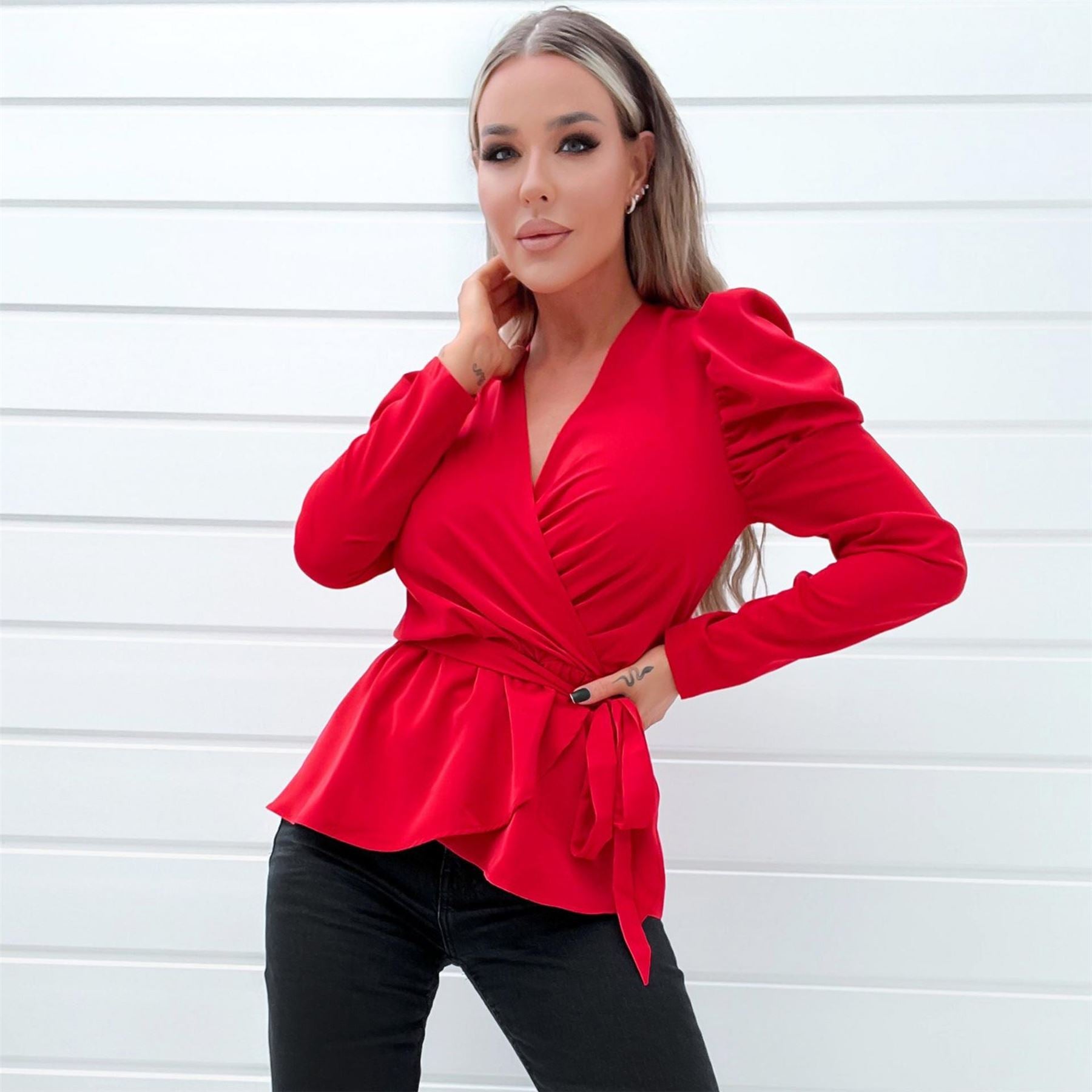 AX Paris Wrap Long Sleeve Top