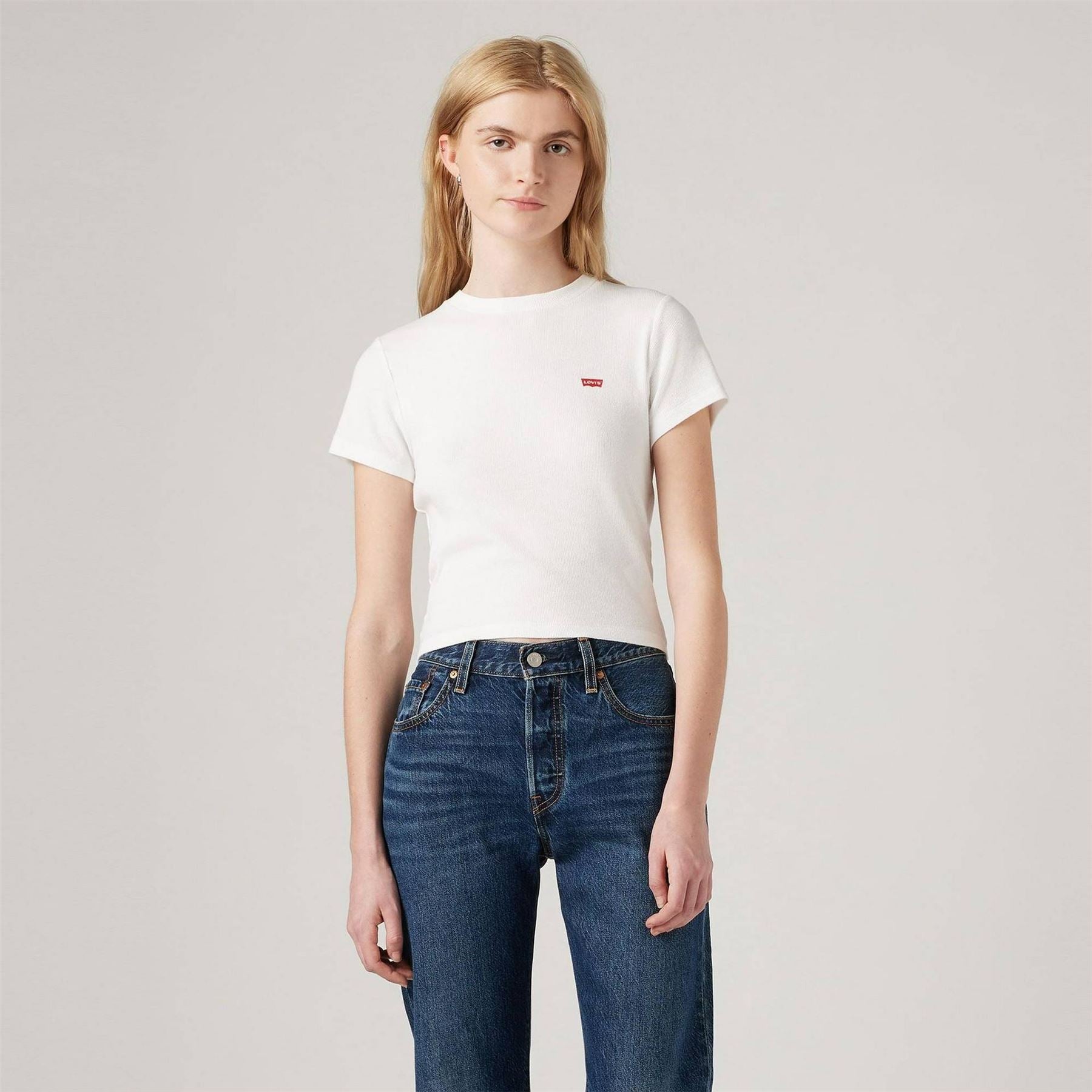 Levis Essential Sporty Cropped Slim Fit Crew Neck T-Shirt