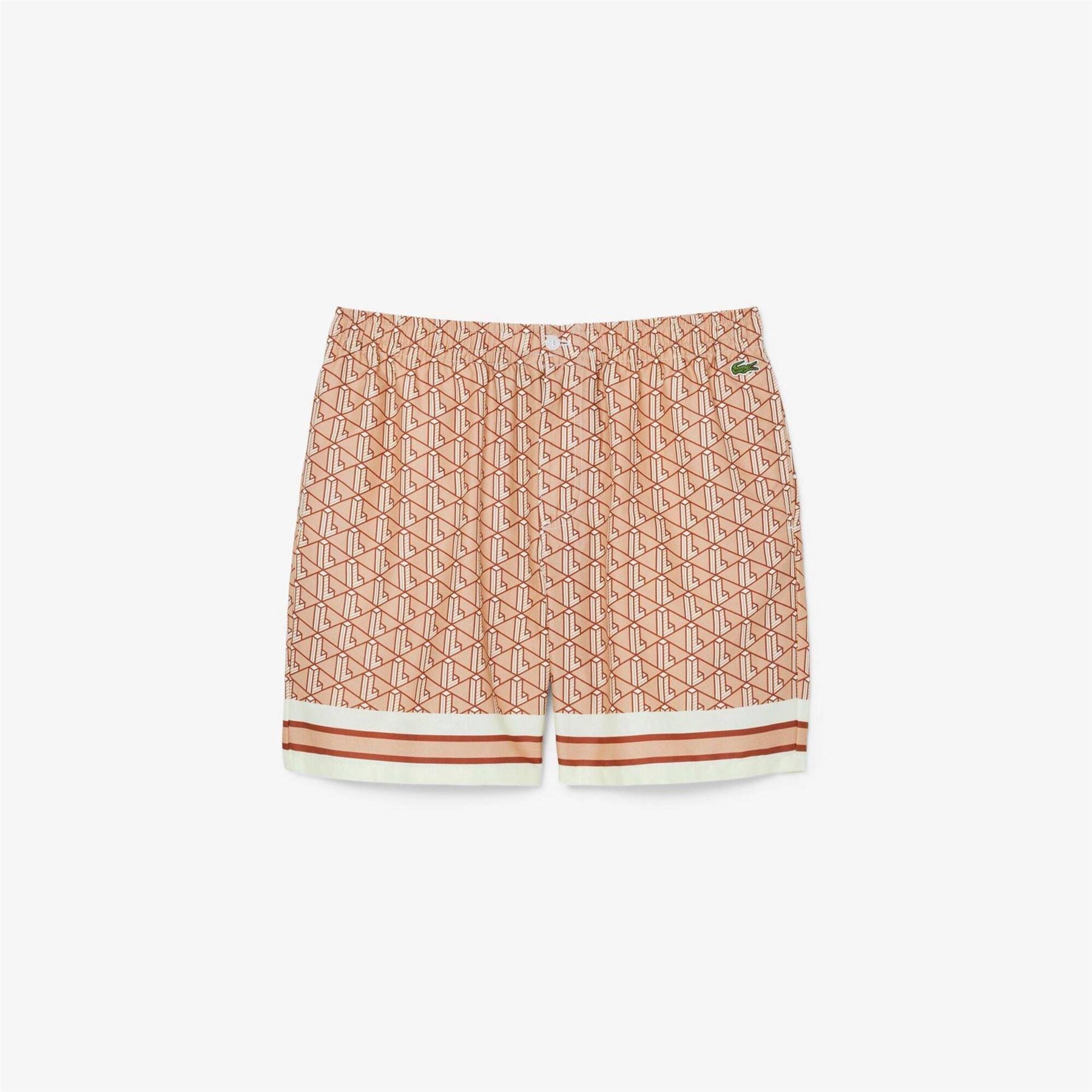 Lacoste Geometric Patterned Bermuda Shorts