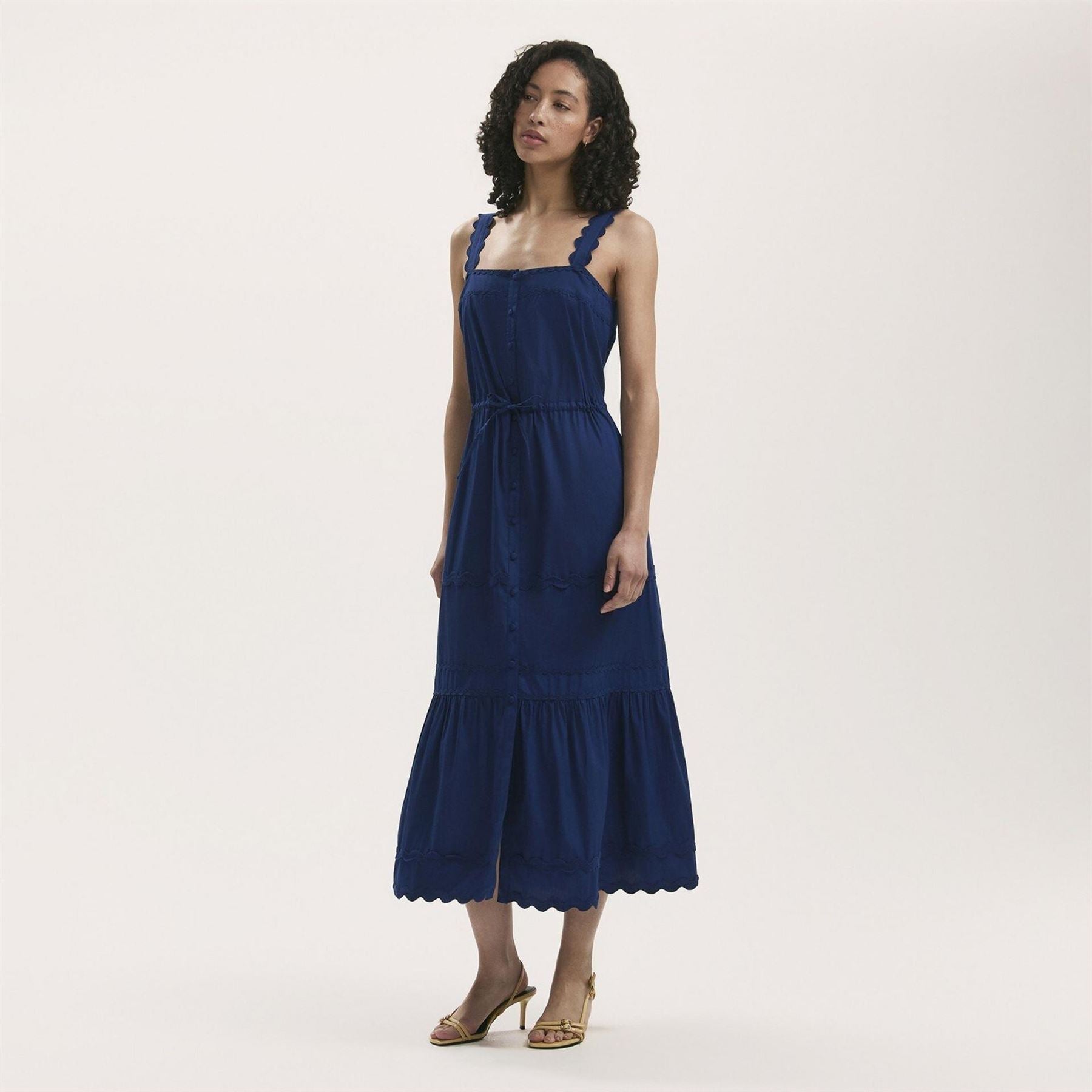 Finery Square Neck Maxi A-Line Dress