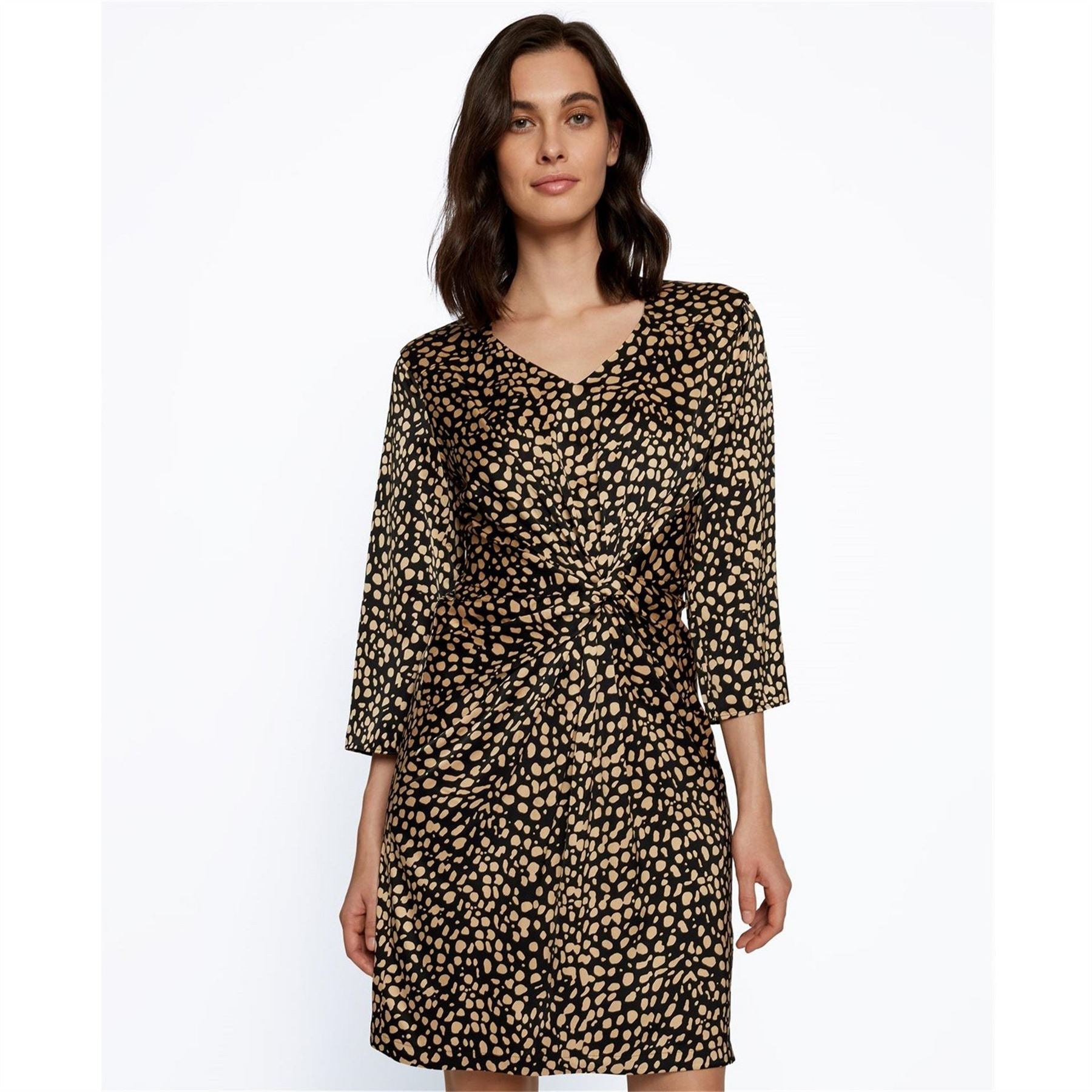 Boss Denot Long Sleeve All Over Print Dress