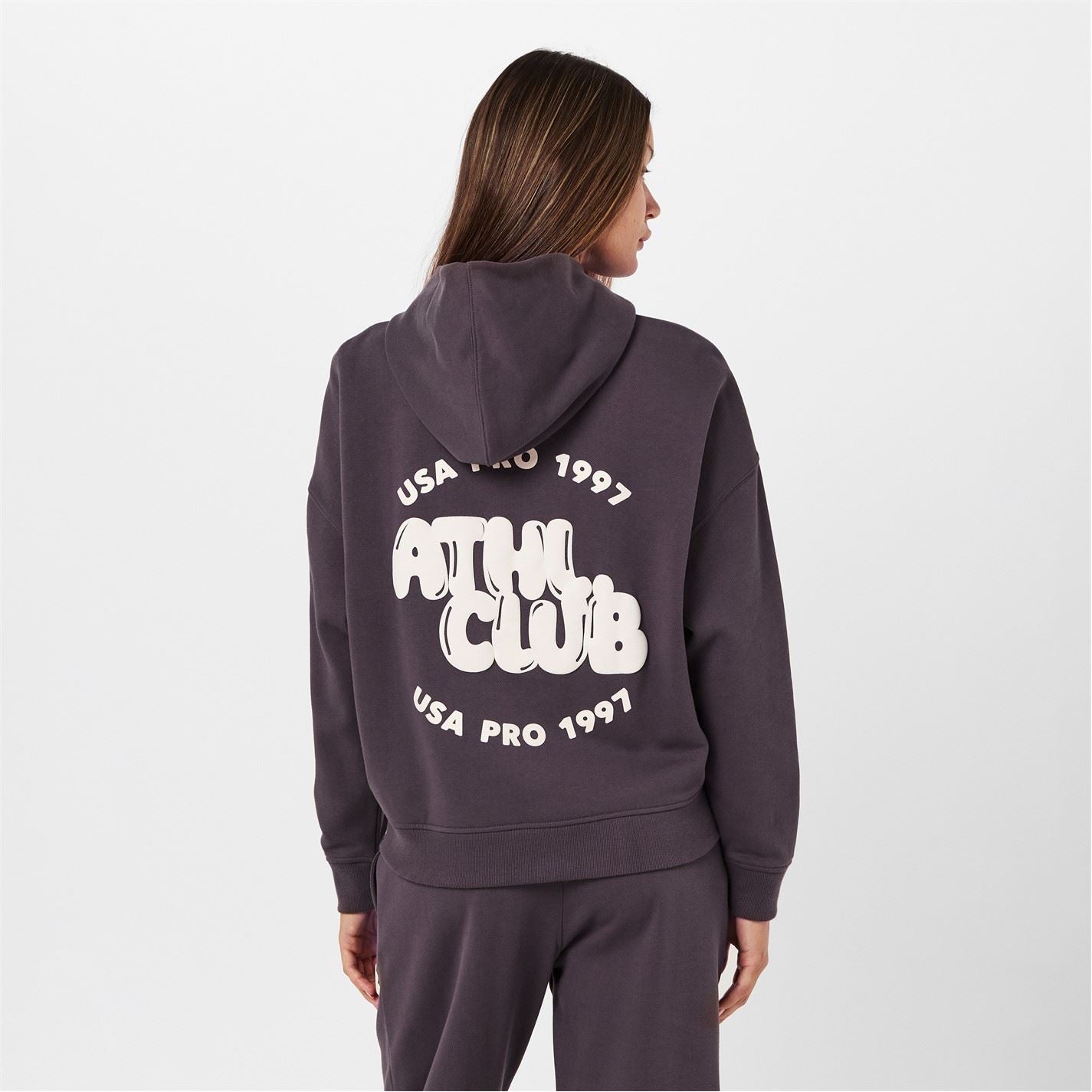 USA Pro Bubble Hooded Neck Long Sleeve Sweatshirt