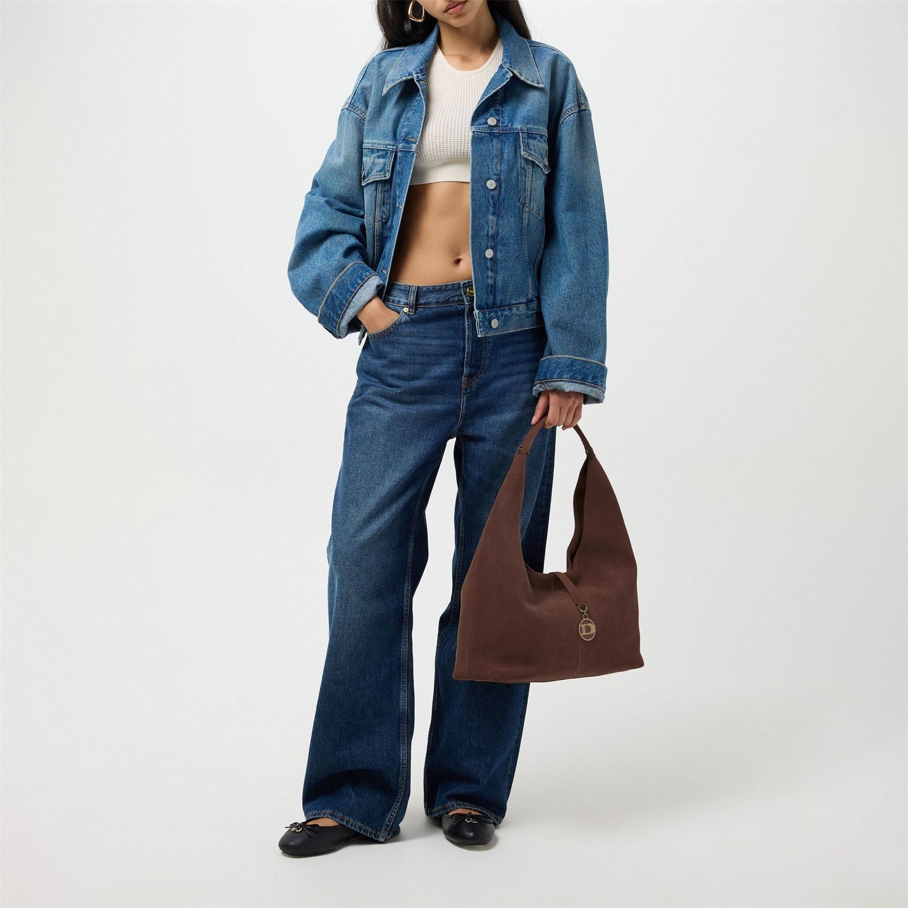 Dune London Delighting Hobo Rectangle Shape Hobo Bag