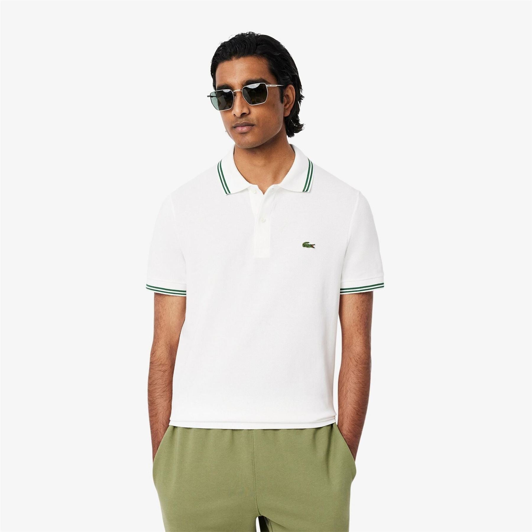 Lacoste Regular Fit Crocodile Print Polo