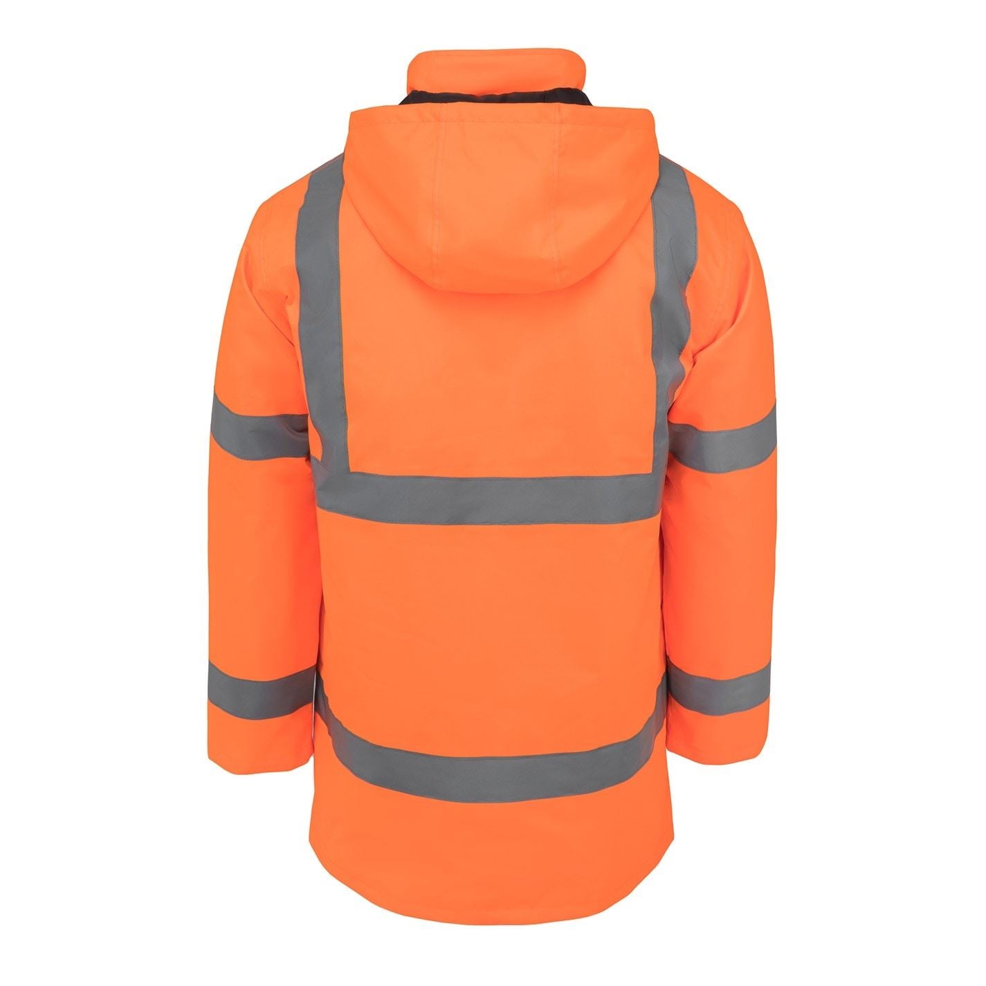Dunlop Waterproof Wind Resistant Reflective Long Sleeve Hi Vis Jacket