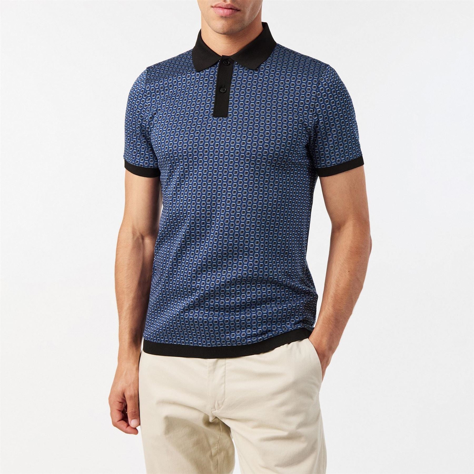 Ted Baker Geo Short Sleeve Polo Shirt