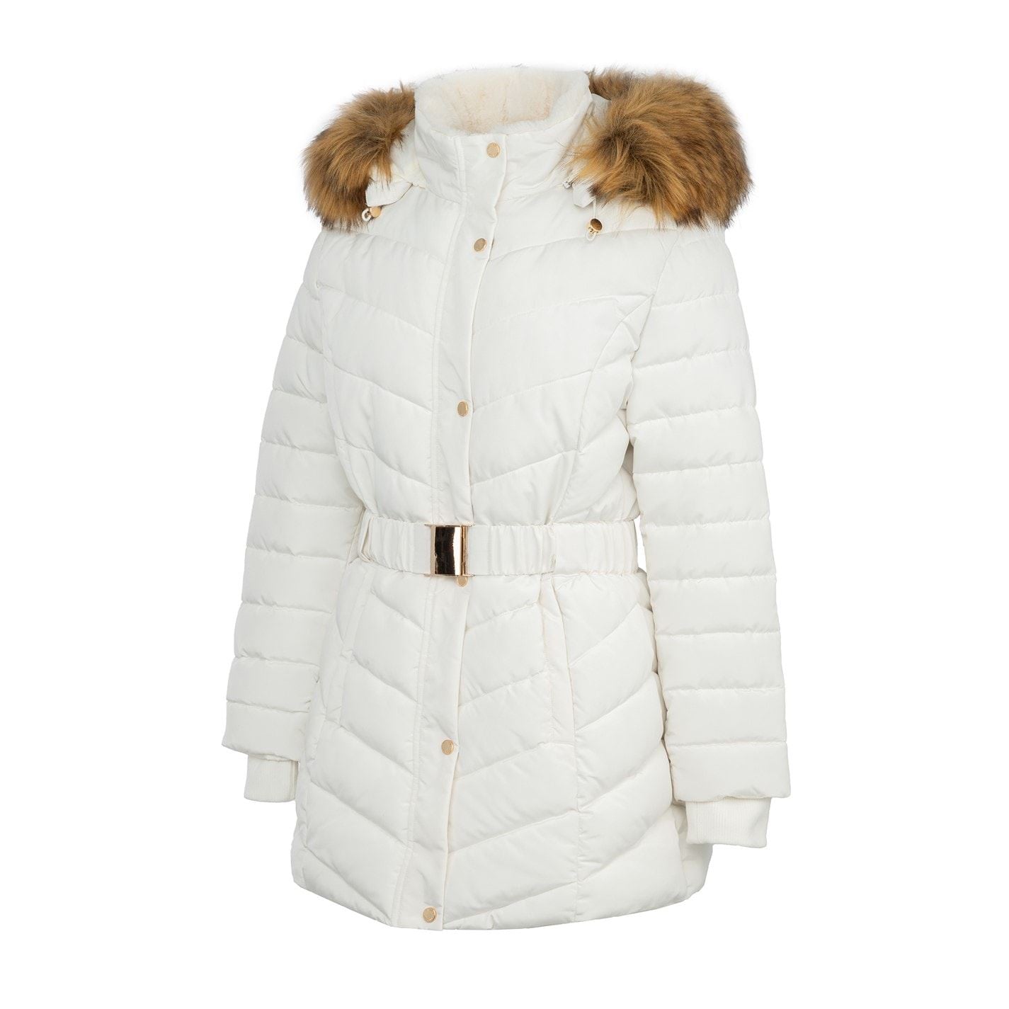 Firetrap Waterproof Long Sleeve Mid Length Puffer Jacket