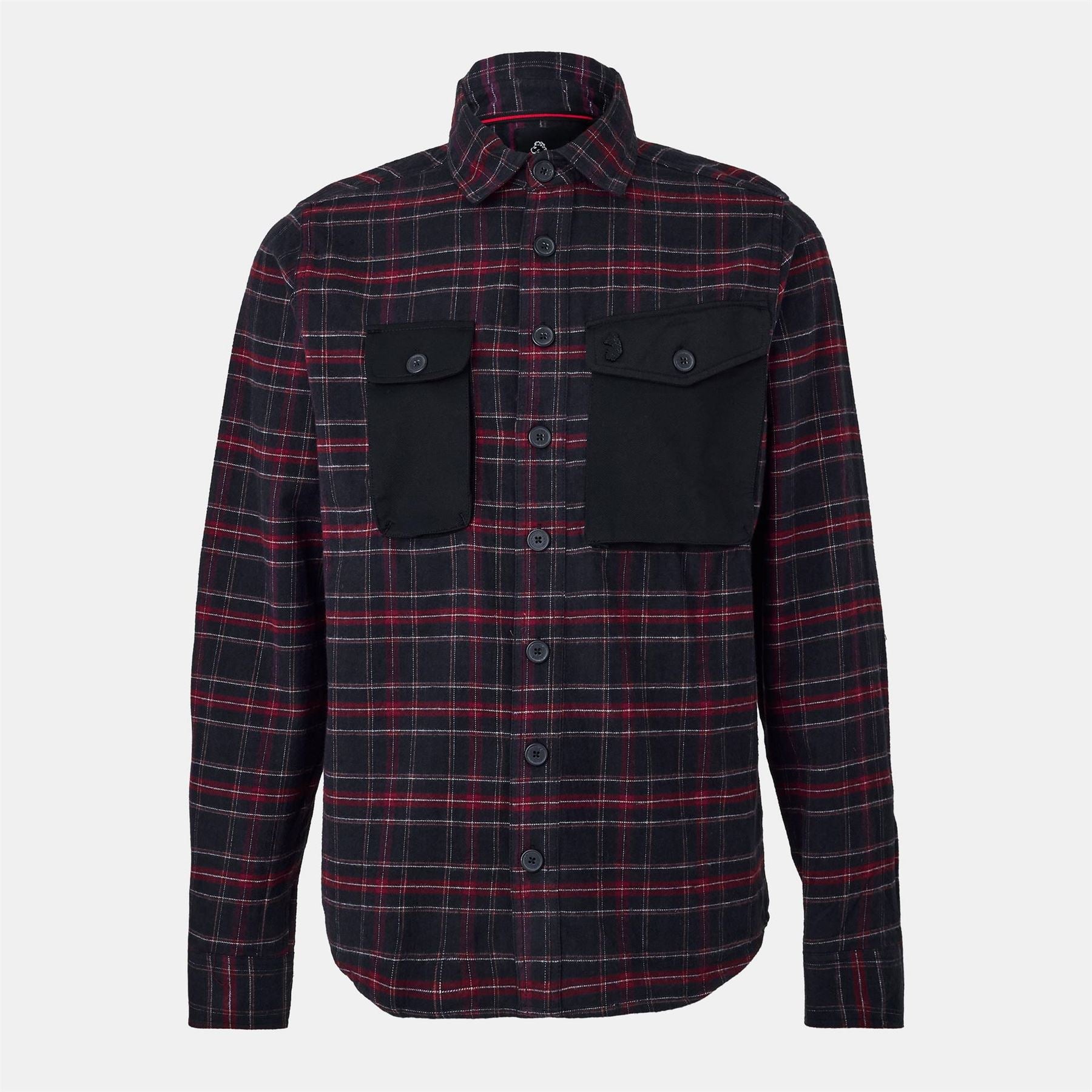 Luke Johnny Mase 2 Plaid Snap Button Overshirt with Chest Pocket