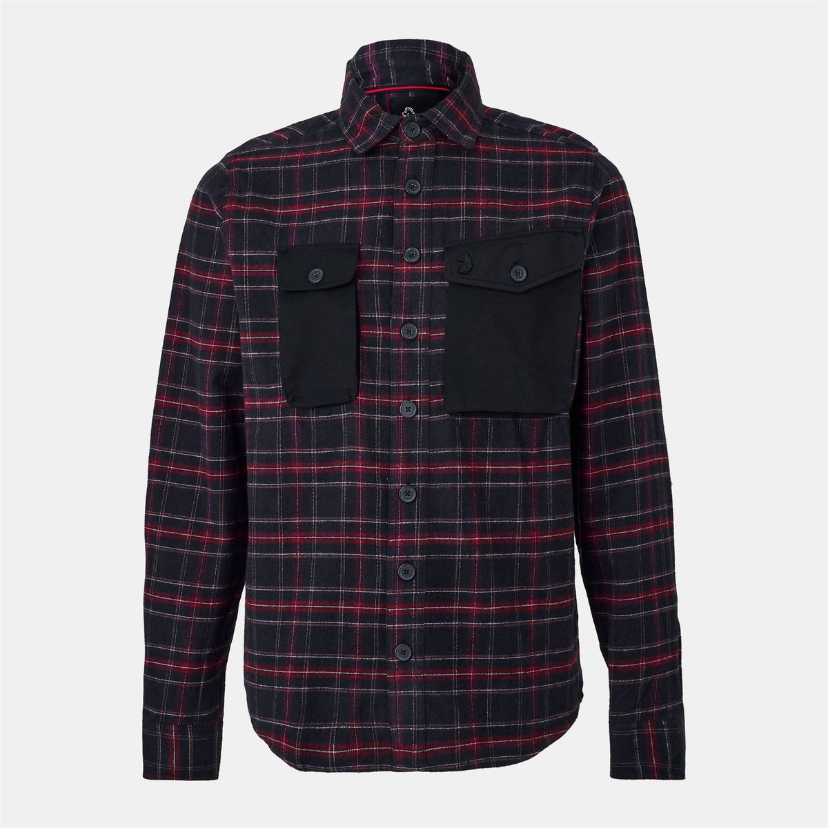 Luke Johnny Mase 2 Plaid Snap Button Overshirt with Chest Pocket