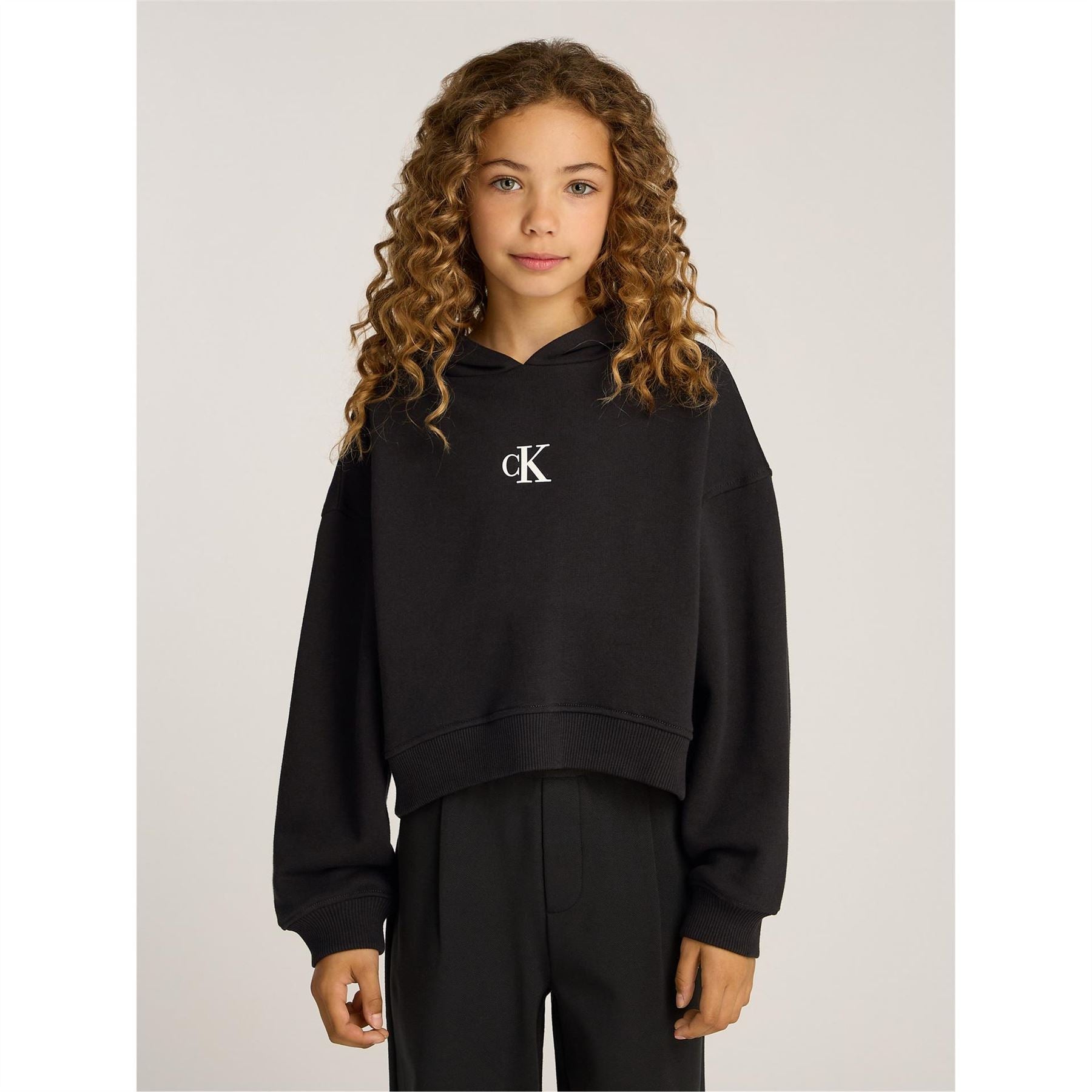 Calvin Klein Jeans Boxy Cropped Drop Shoulder Hoodie