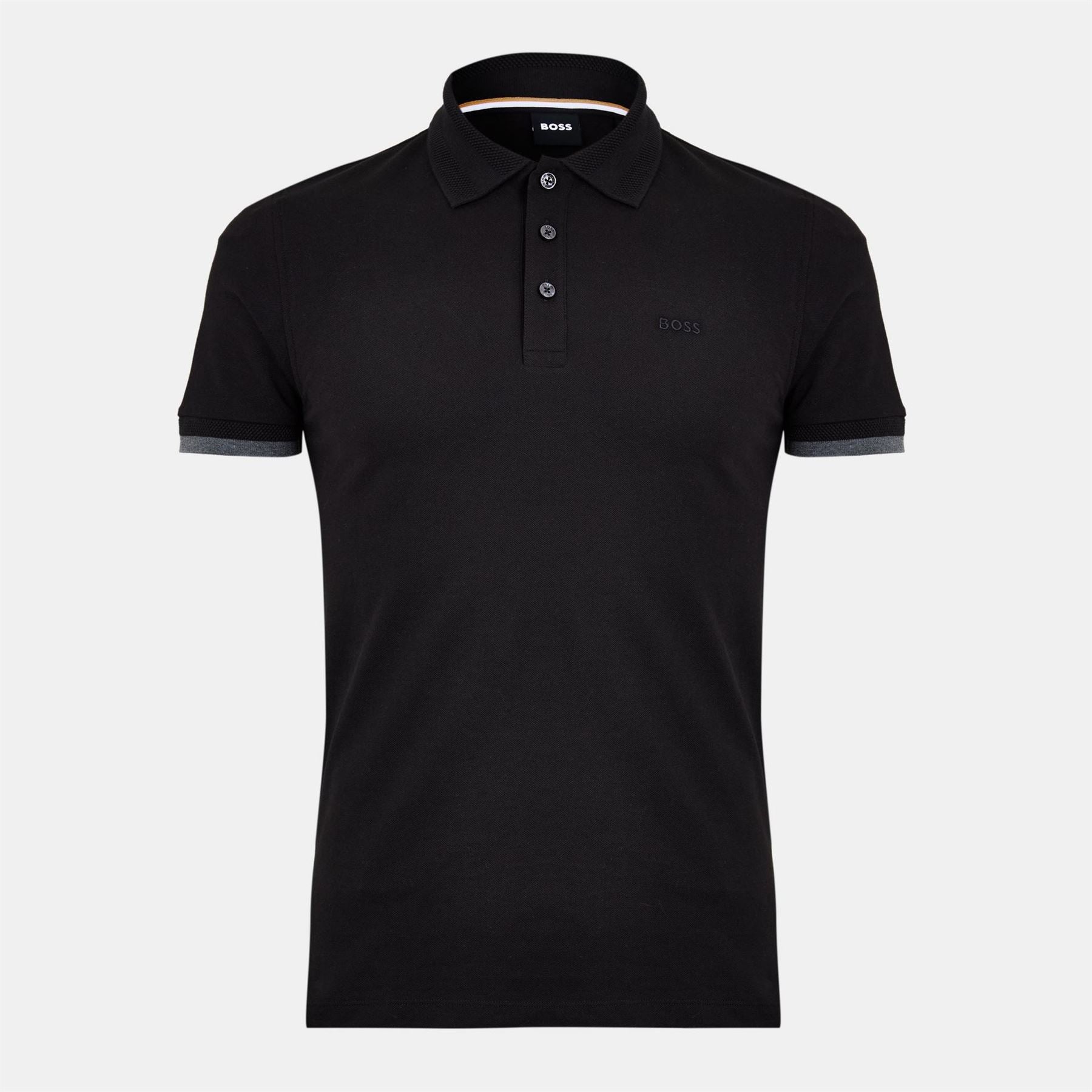 Boss Collared Neck Button Placket Polo Shirt