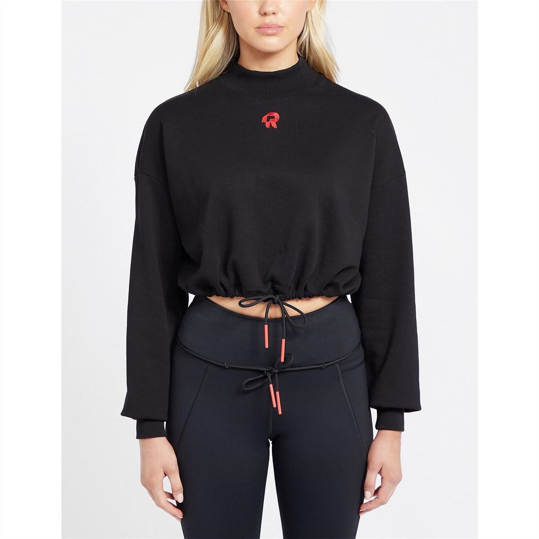 Red Run Cropped Sweatshirt