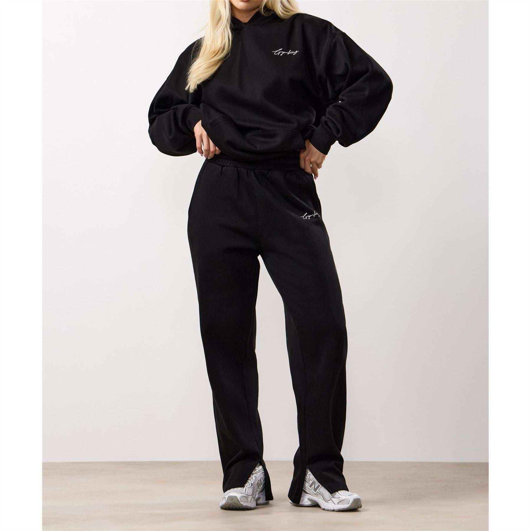 Gym King Reset High Waisted Cotton Open Hem Joggers