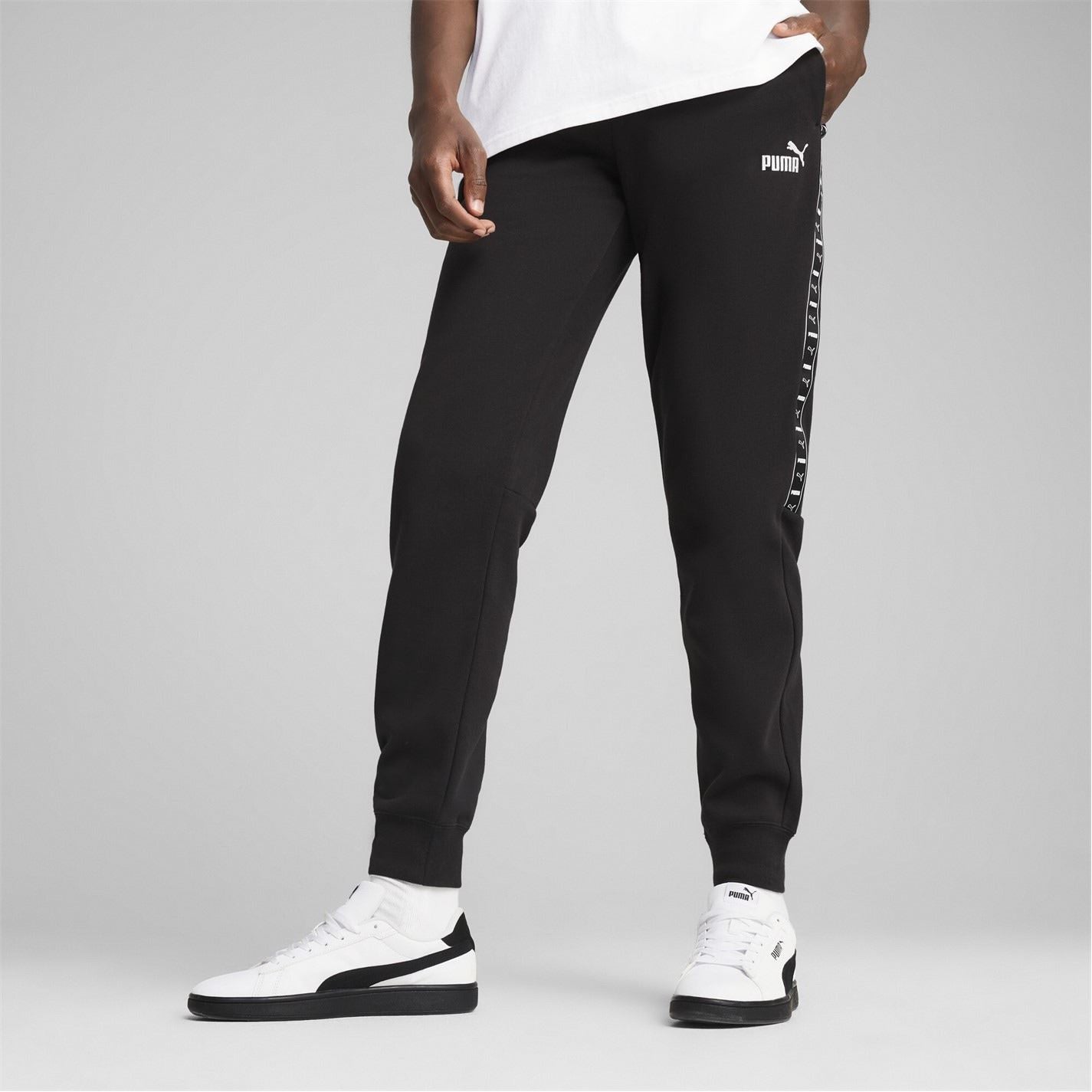 Puma Tape Closed Hem Fleece Joggers