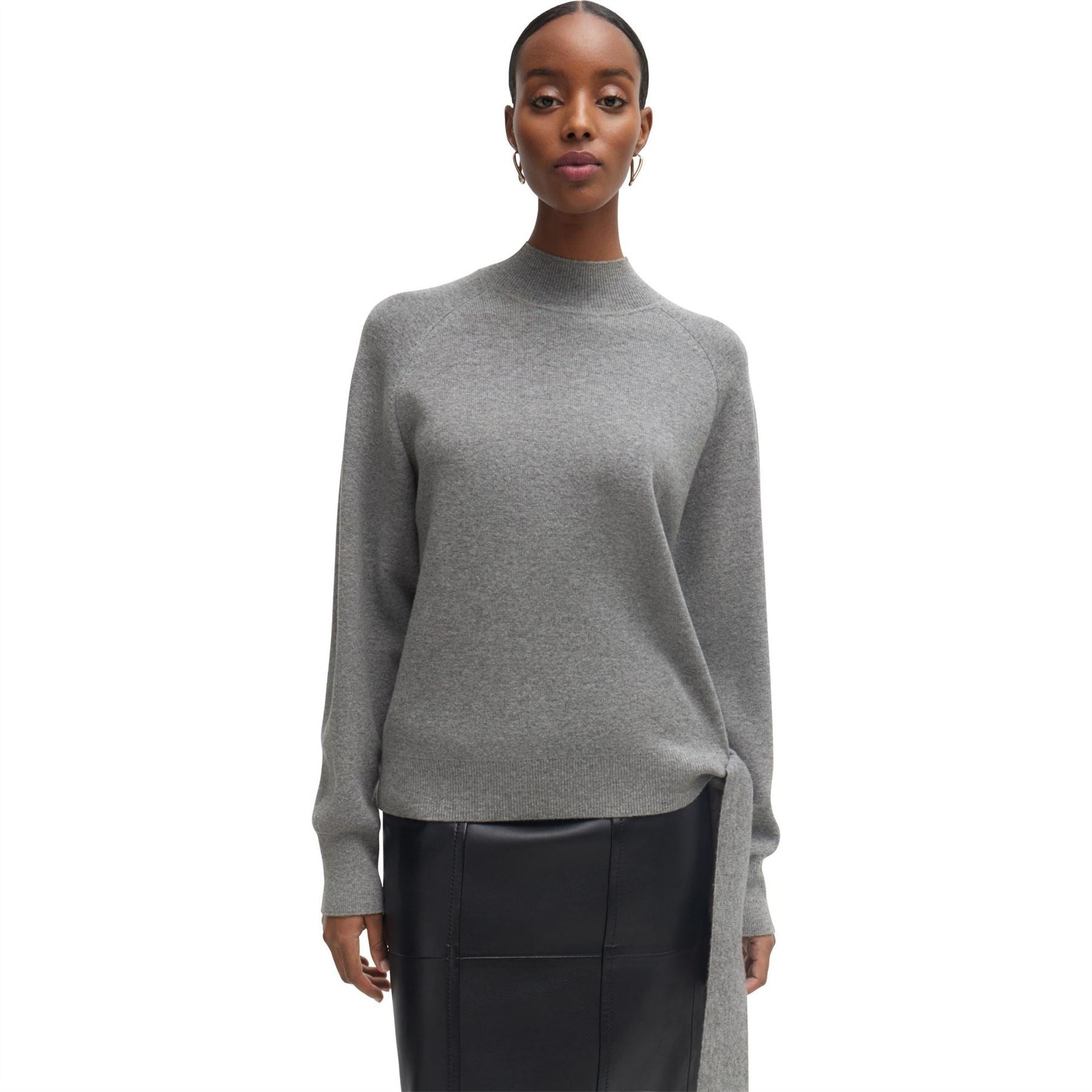 Boss Mock Neck Long Sleeve Regular Fit Sweater