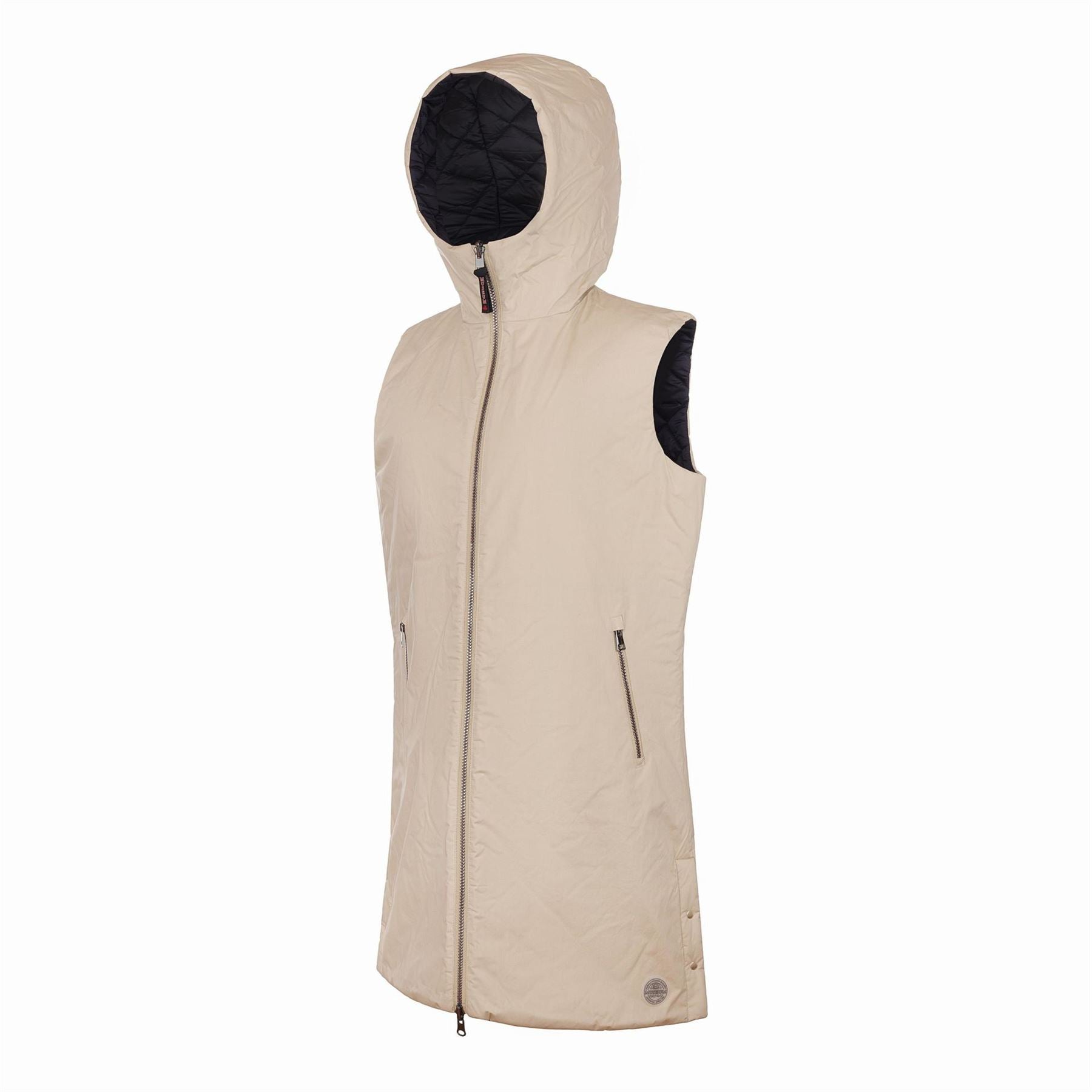 Museum L Hooded Solid Patterned Gilet