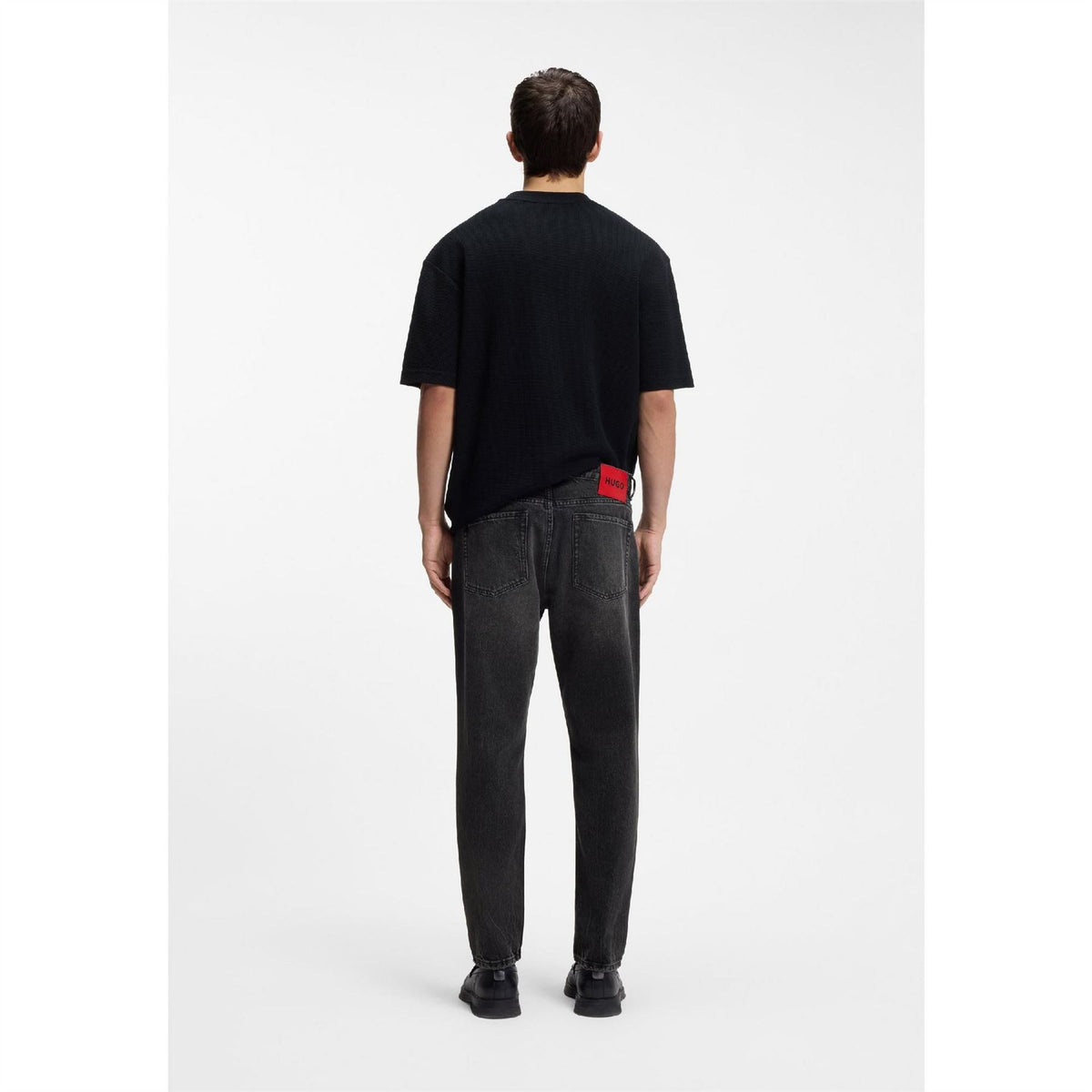 Hugo Distressed Tapered Fit Jeans