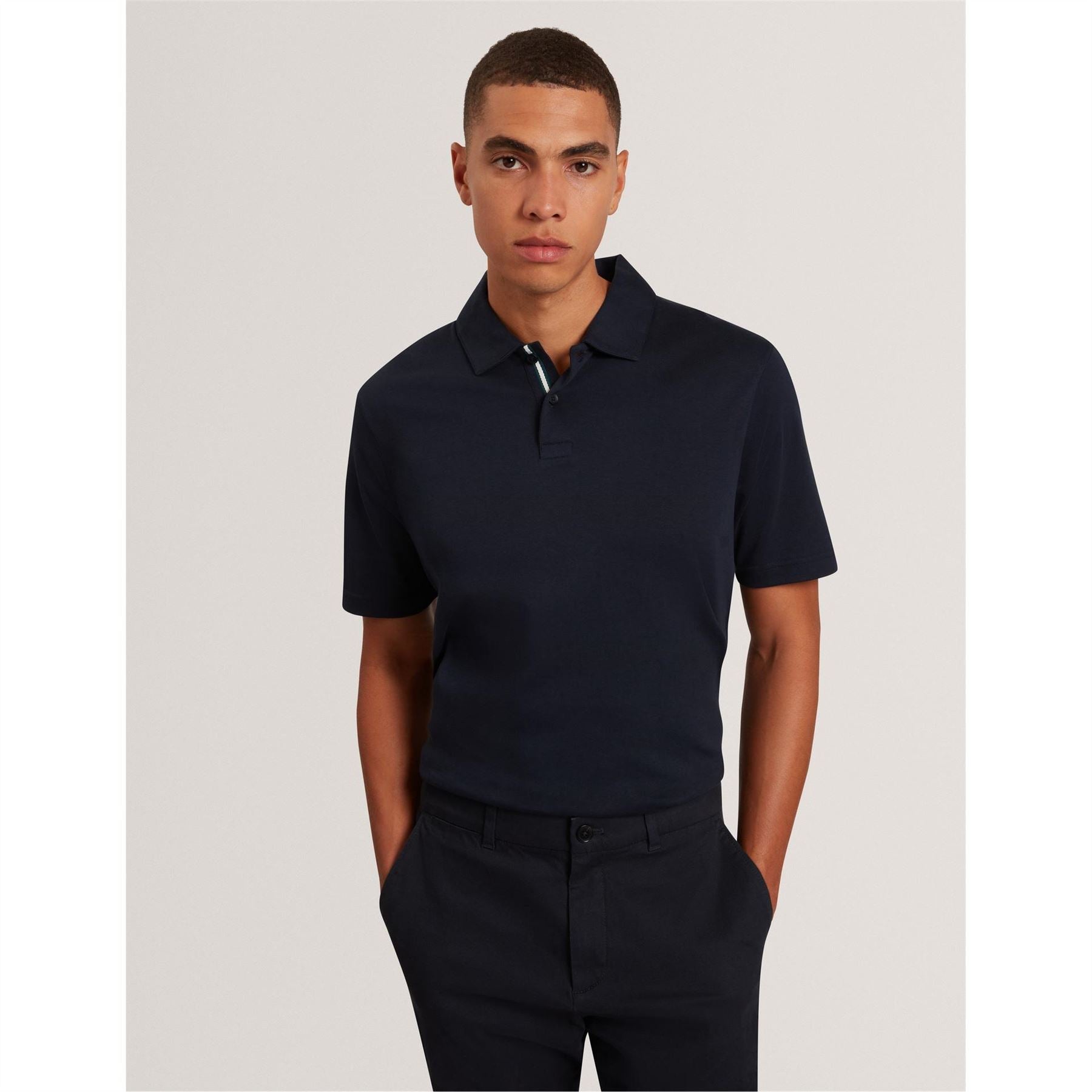 Ted Baker Mercerised Collared Neck Short Sleeve Polo Shirt