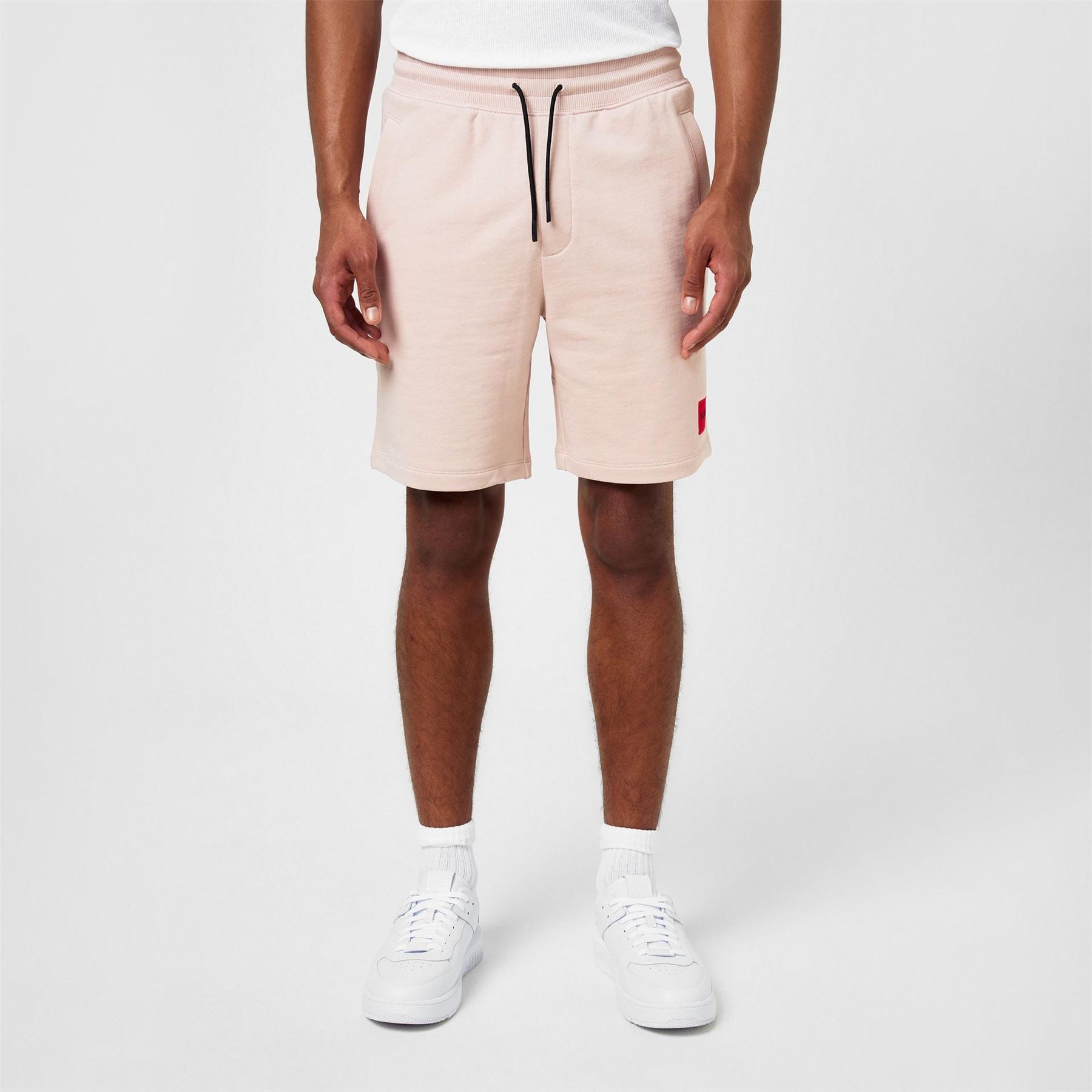 Hugo HUGO Jogger Fleece Shorts with Logo Detail   Soft Cotton Blend Jersey