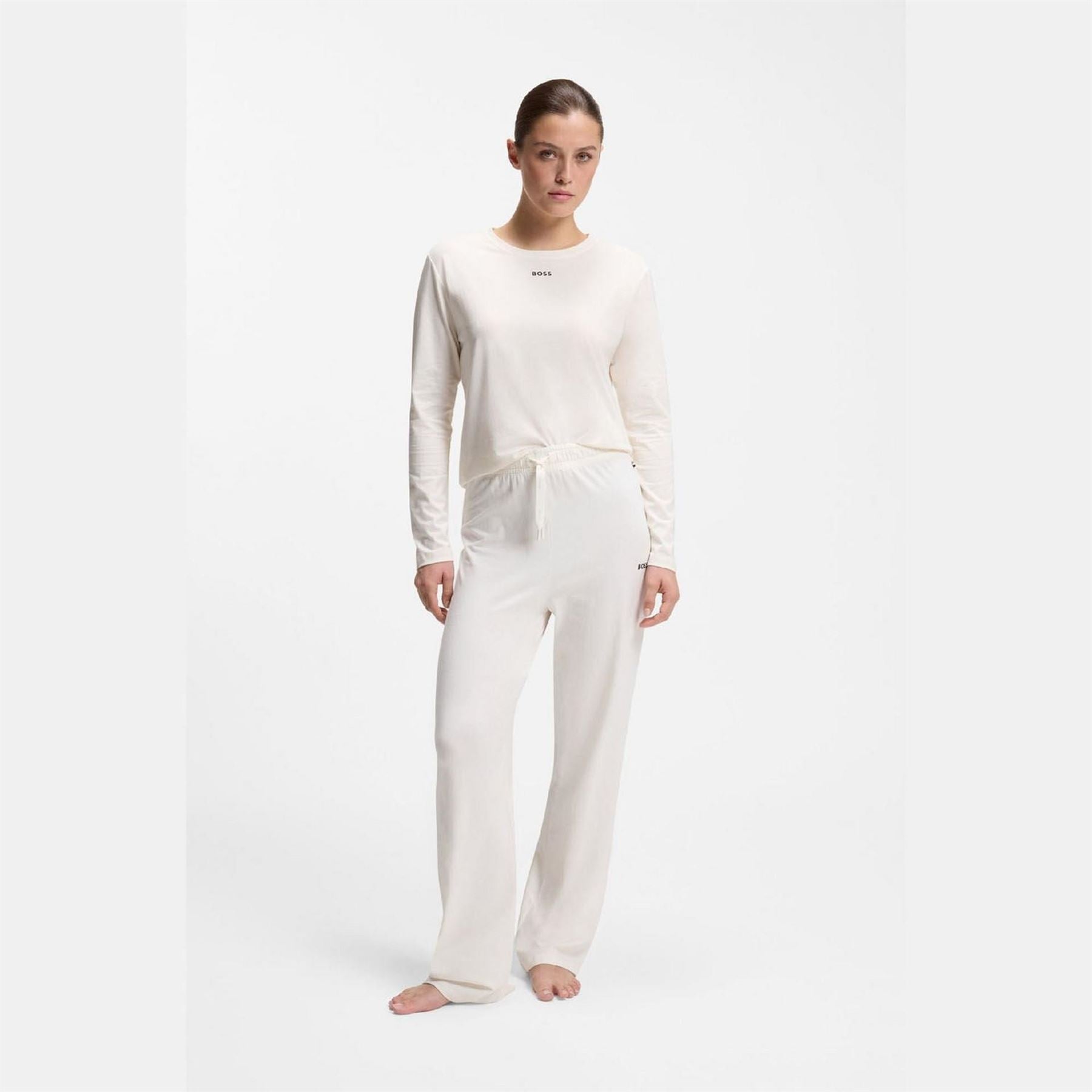 Boss Cotton Pyjama Bottoms With Logo Detail