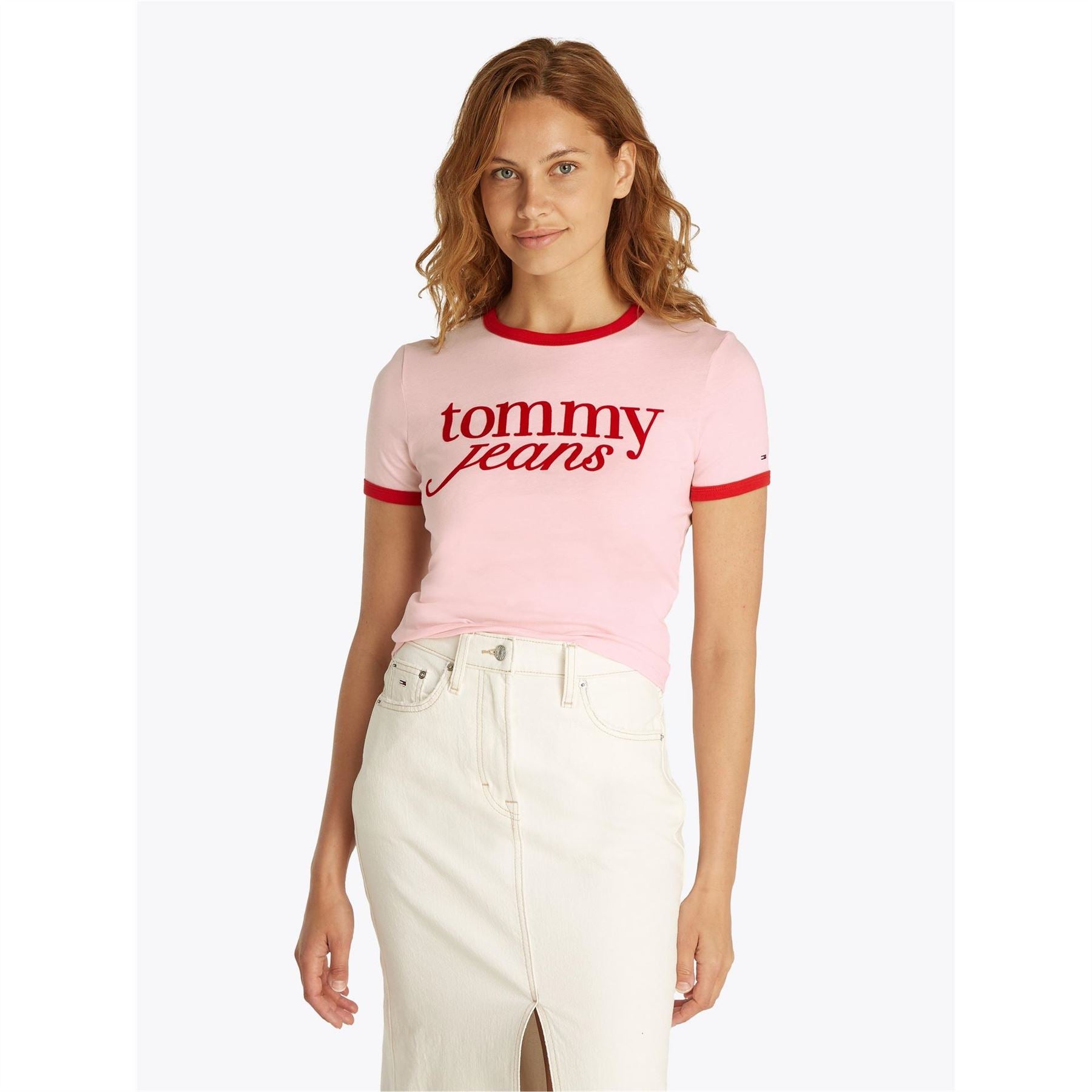 Tommy Jeans Timmy Script Slim Fit Short Sleeve Crew Neck T-Shirt