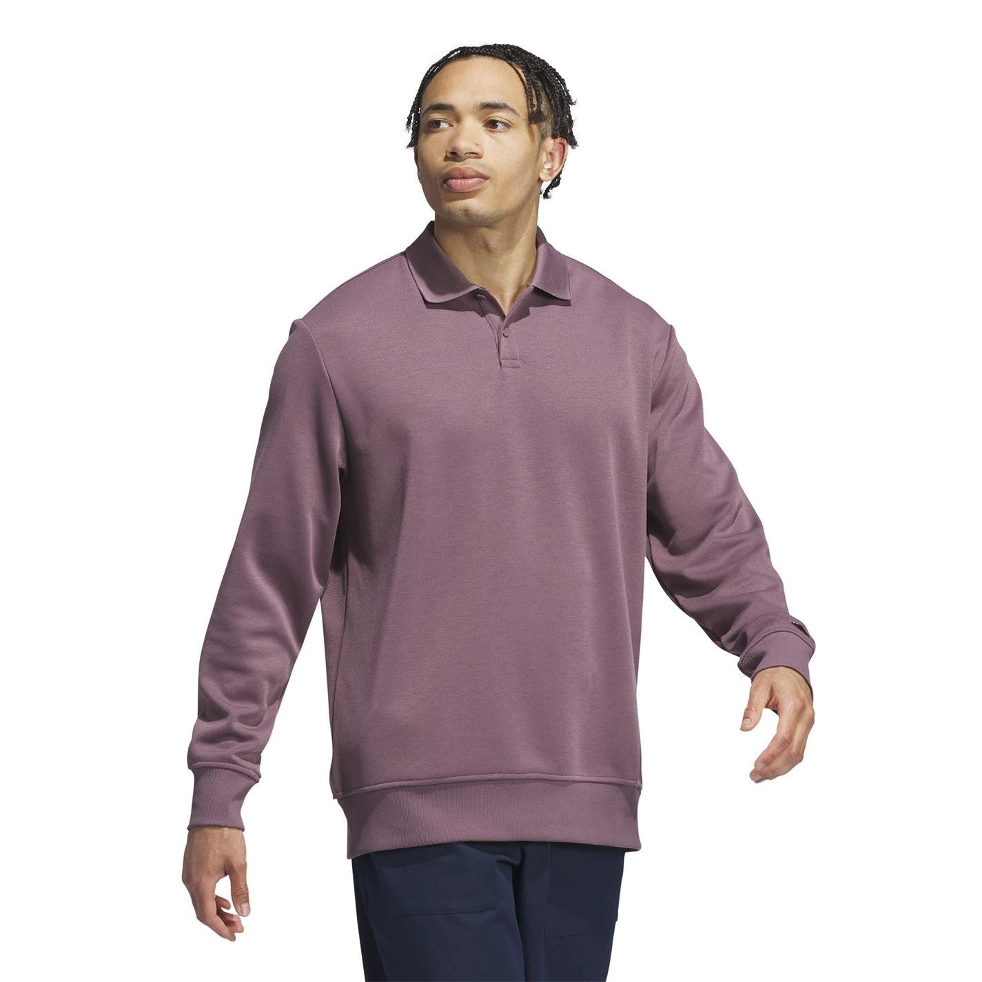 adidas Mens Go To Long Sleeve Polo Shirt