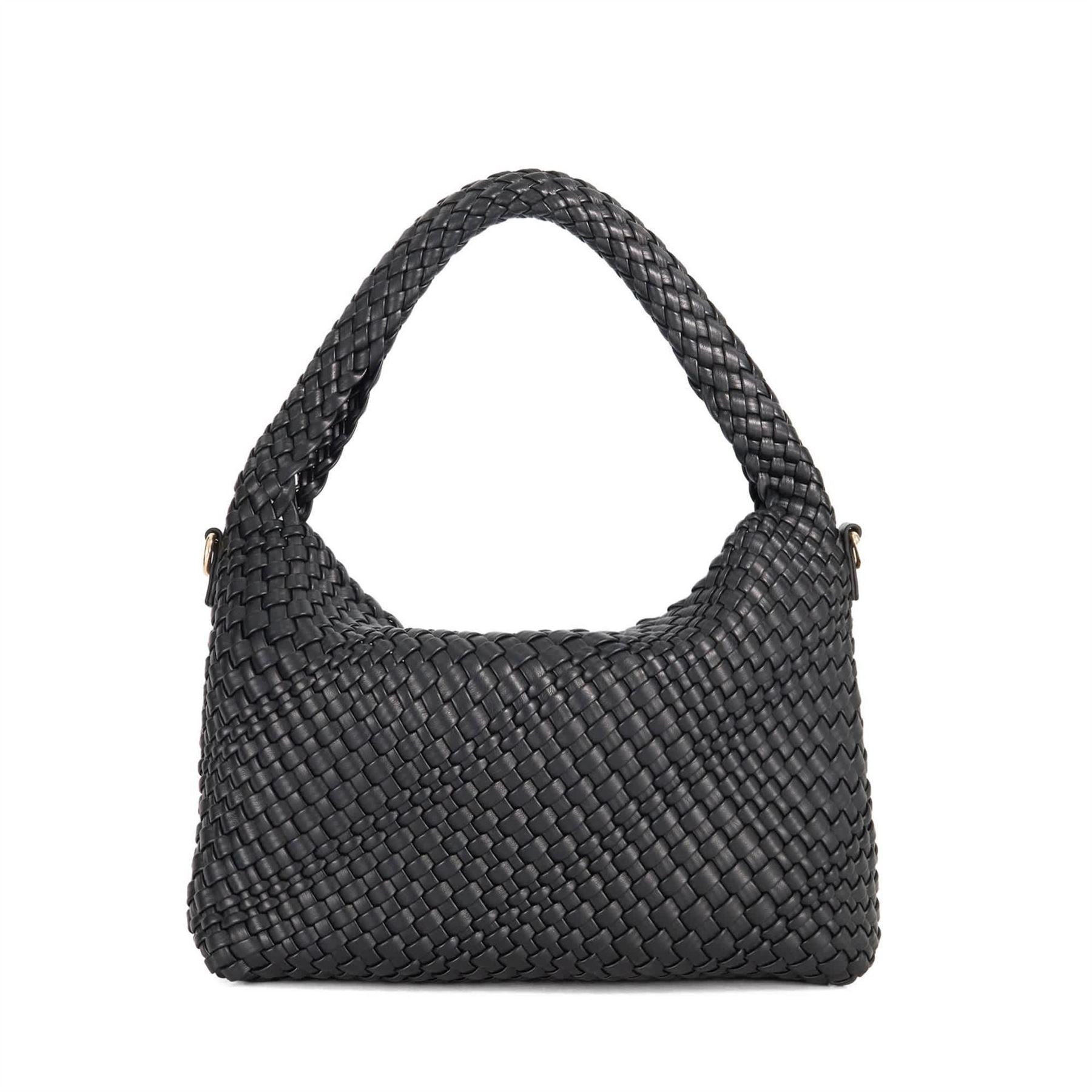 Dune London Delegating Basket Weave Hobo Bag with Chain