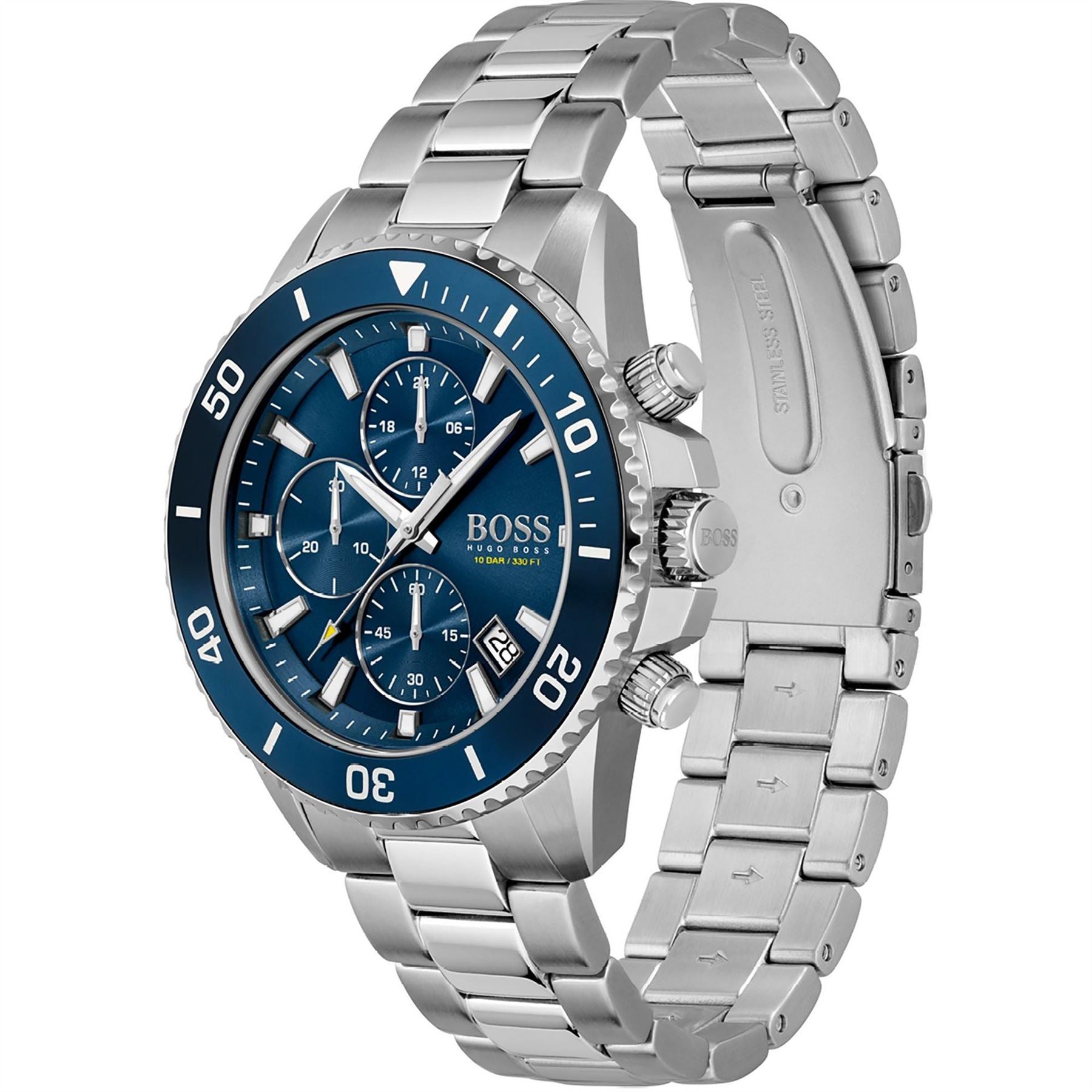 Boss Admiral Stainless Steel Mesh Strap Watch