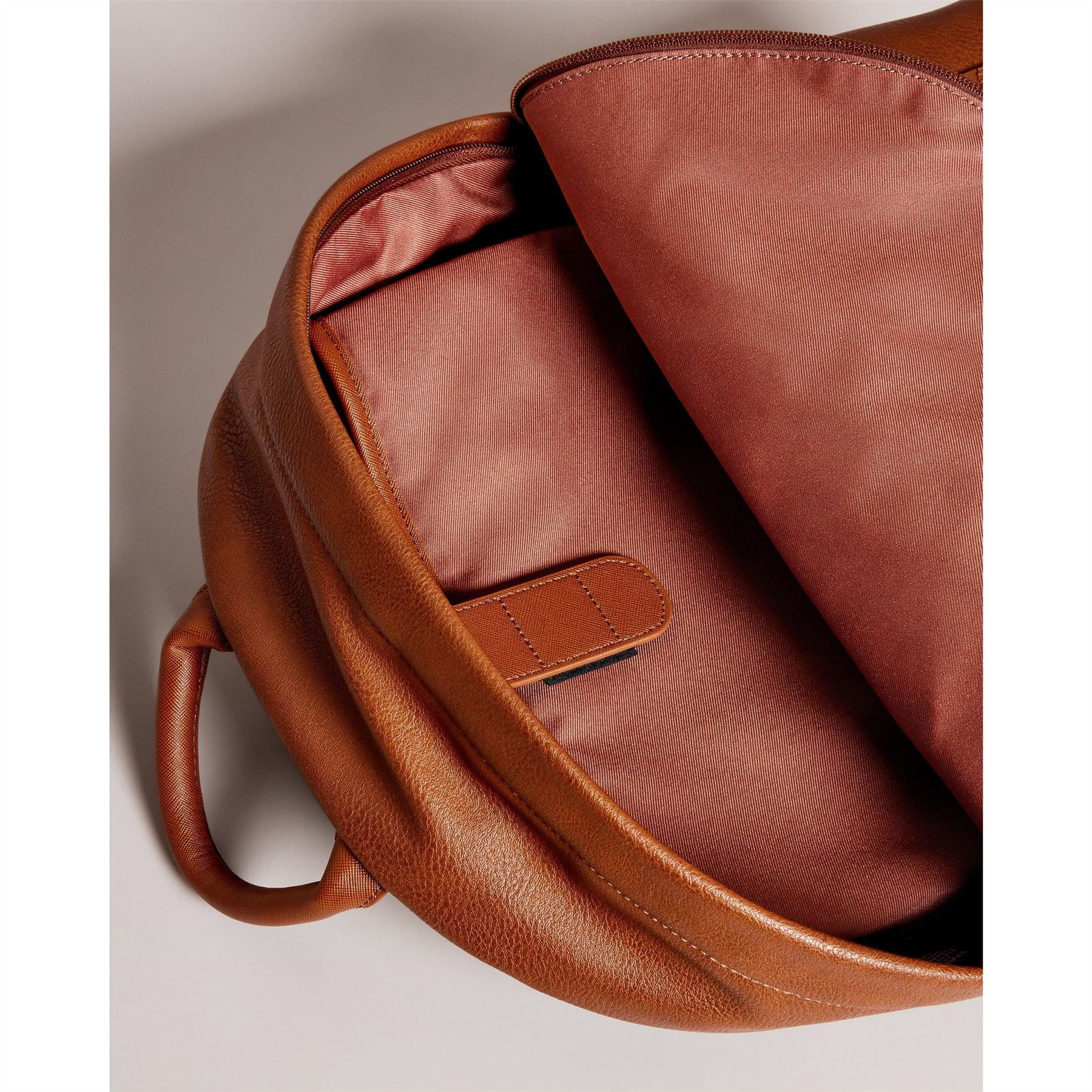 Ted Baker Striped Laptop Backpack with Embossed Logo