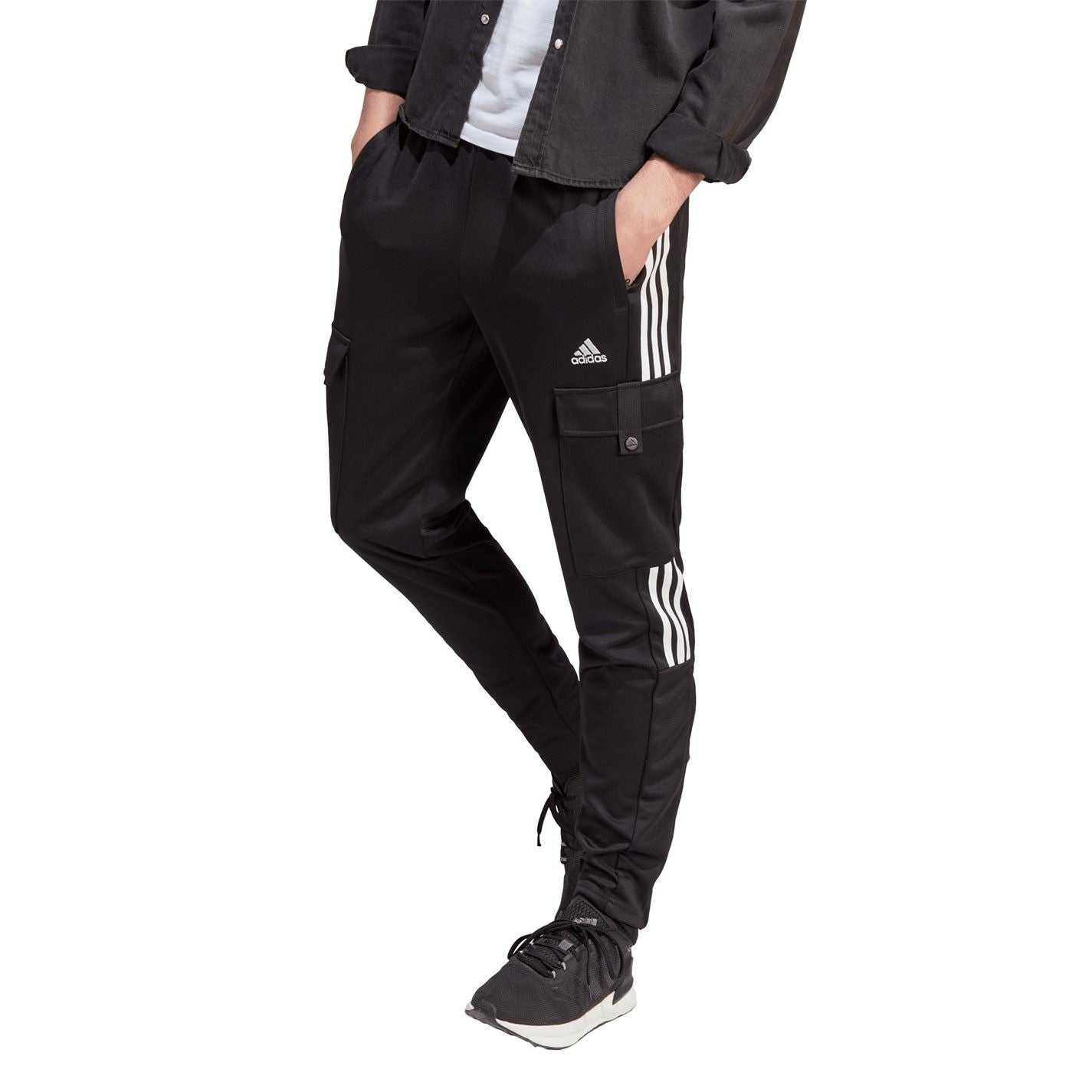 adidas Mens Trio Cargo Tracksuit Bottoms