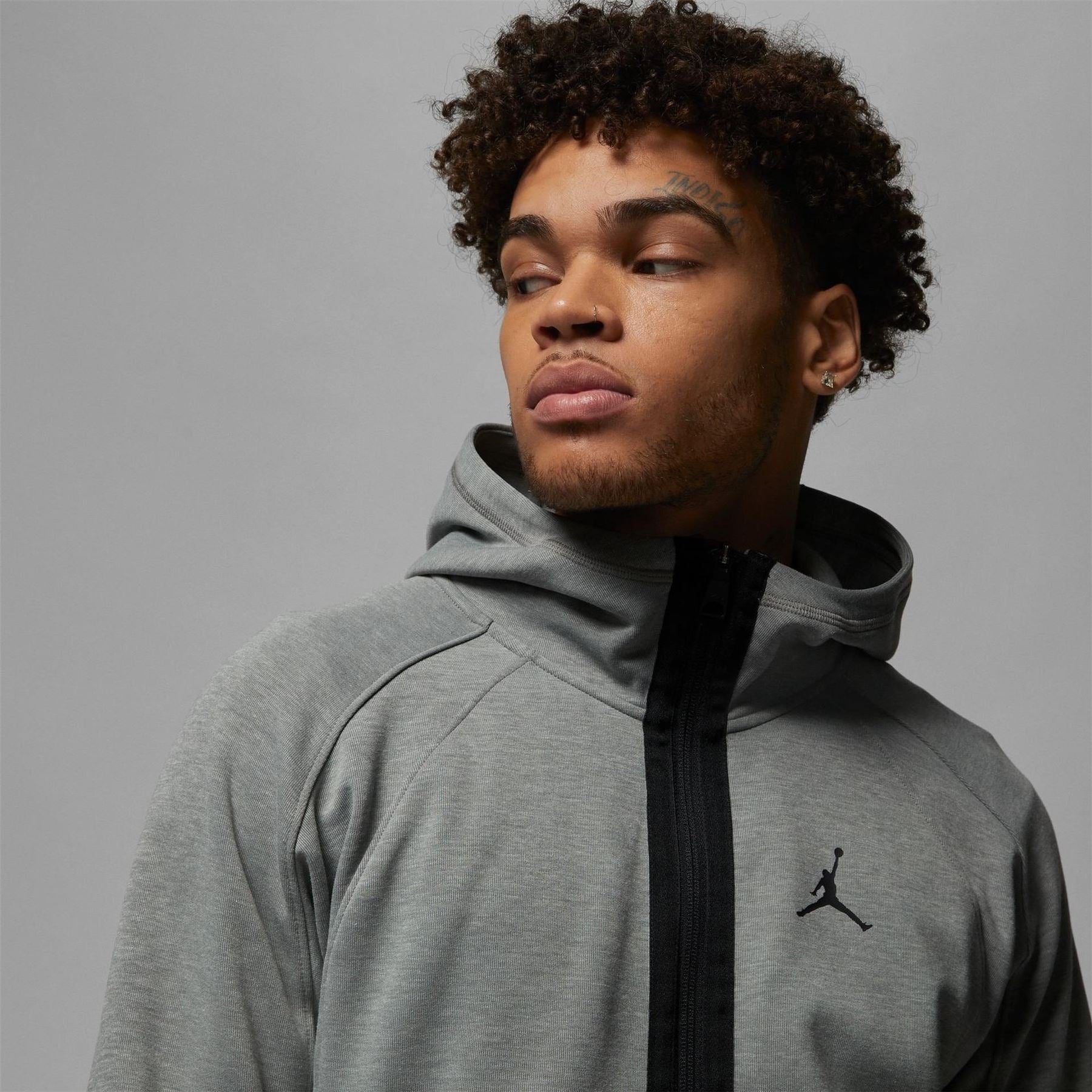 Air Jordan Mens Jordan Dri Fit Sport Air Fleece Full Zip Hoodie