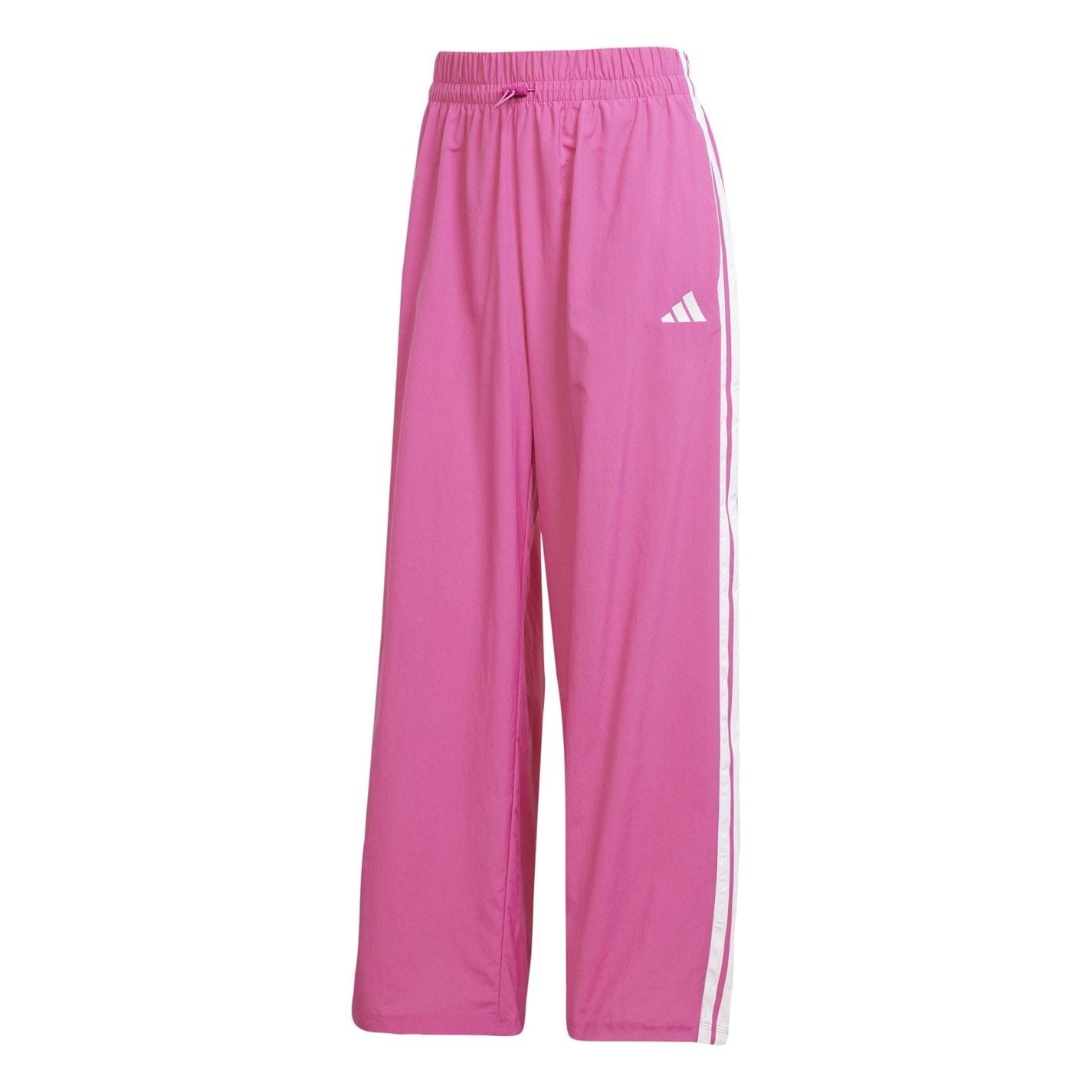 adidas Womens Essentials 3 Stripes Lifestyle Woven Parachute Tracksuit Bottoms