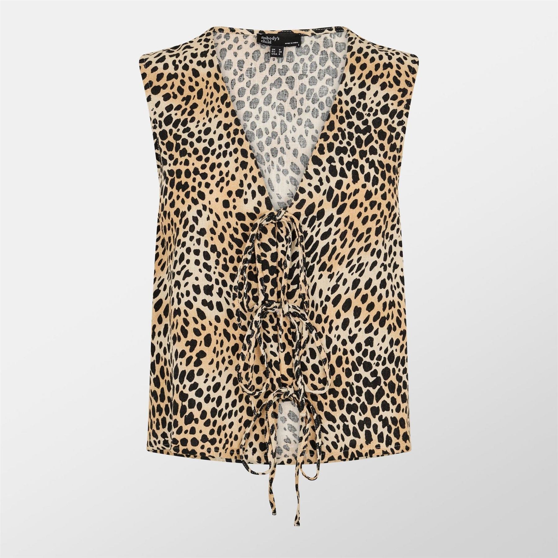 Nobodys Child Print Tie Front Tessa Top
