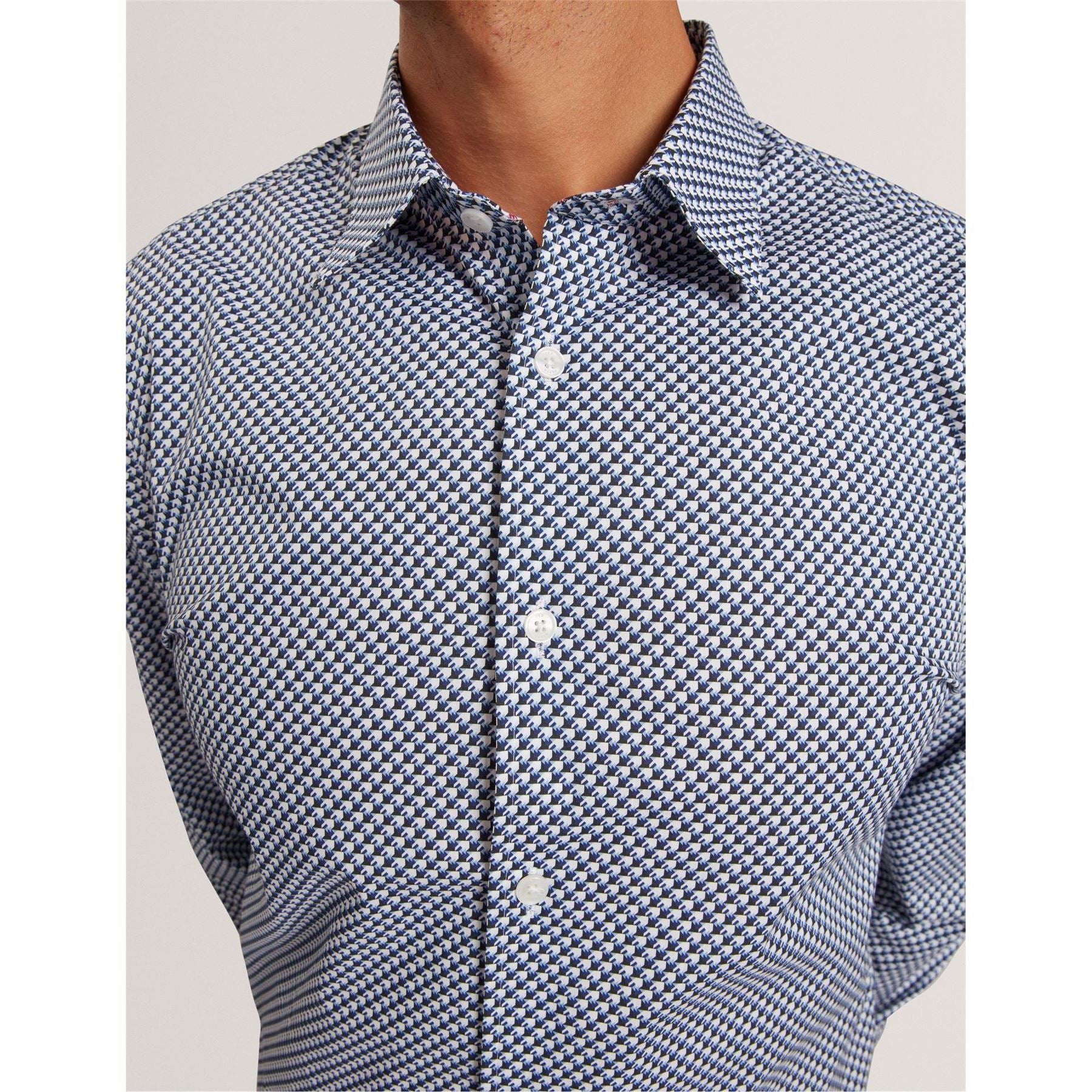 Ted Baker Geo Long Sleeve Collared Shirt