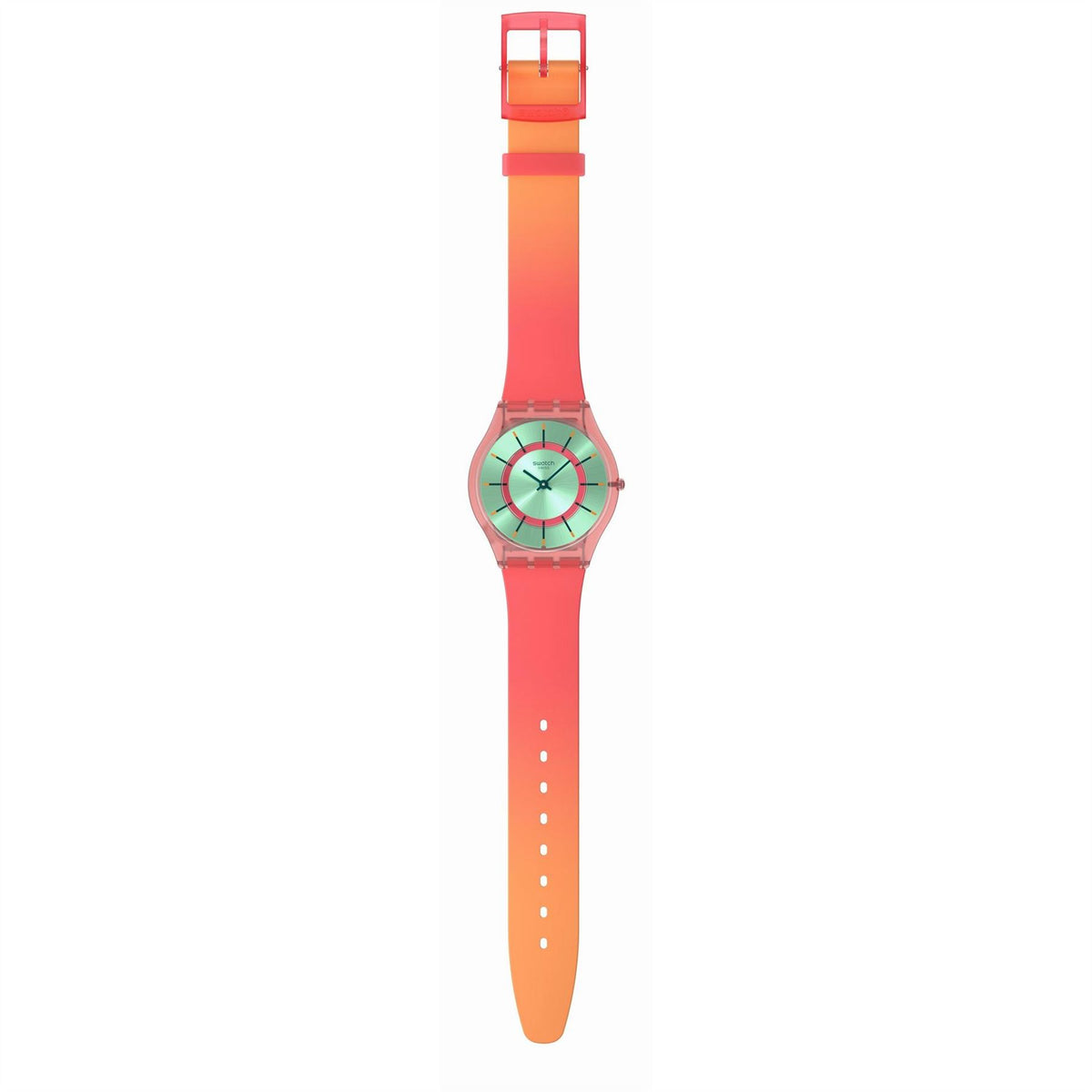Swatch Adults Minty Dream Analogue Quartz Watch