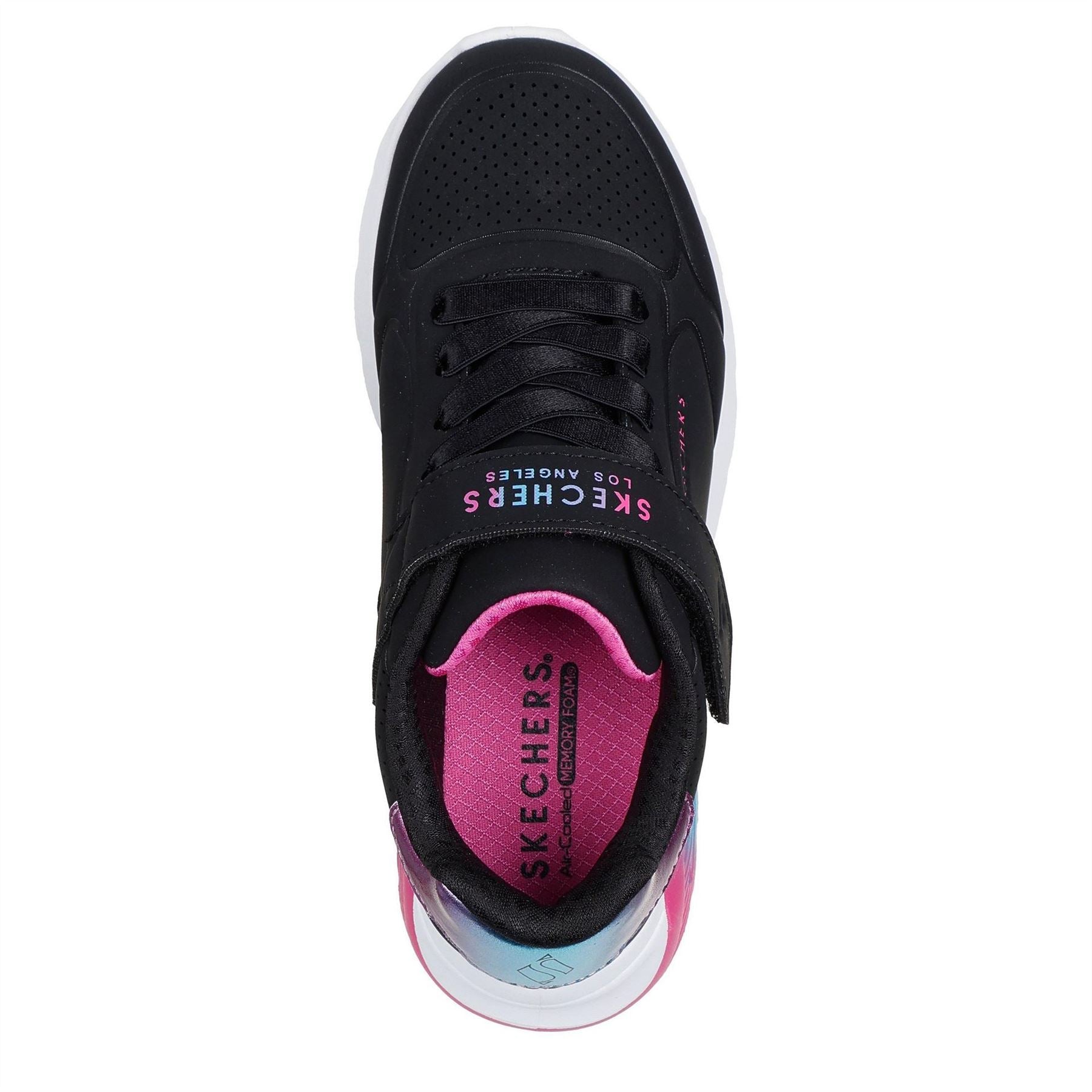 Skechers Gore  And  Strap Embossed Sneaker W Met Court Trainers Girls