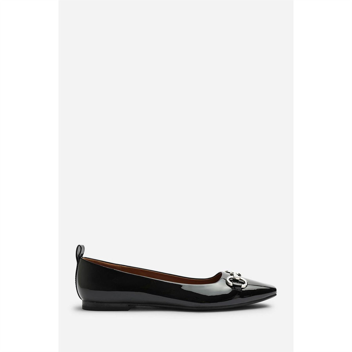 Wheres That From Snaffle Trim Detail Square Toe Ballet Flats