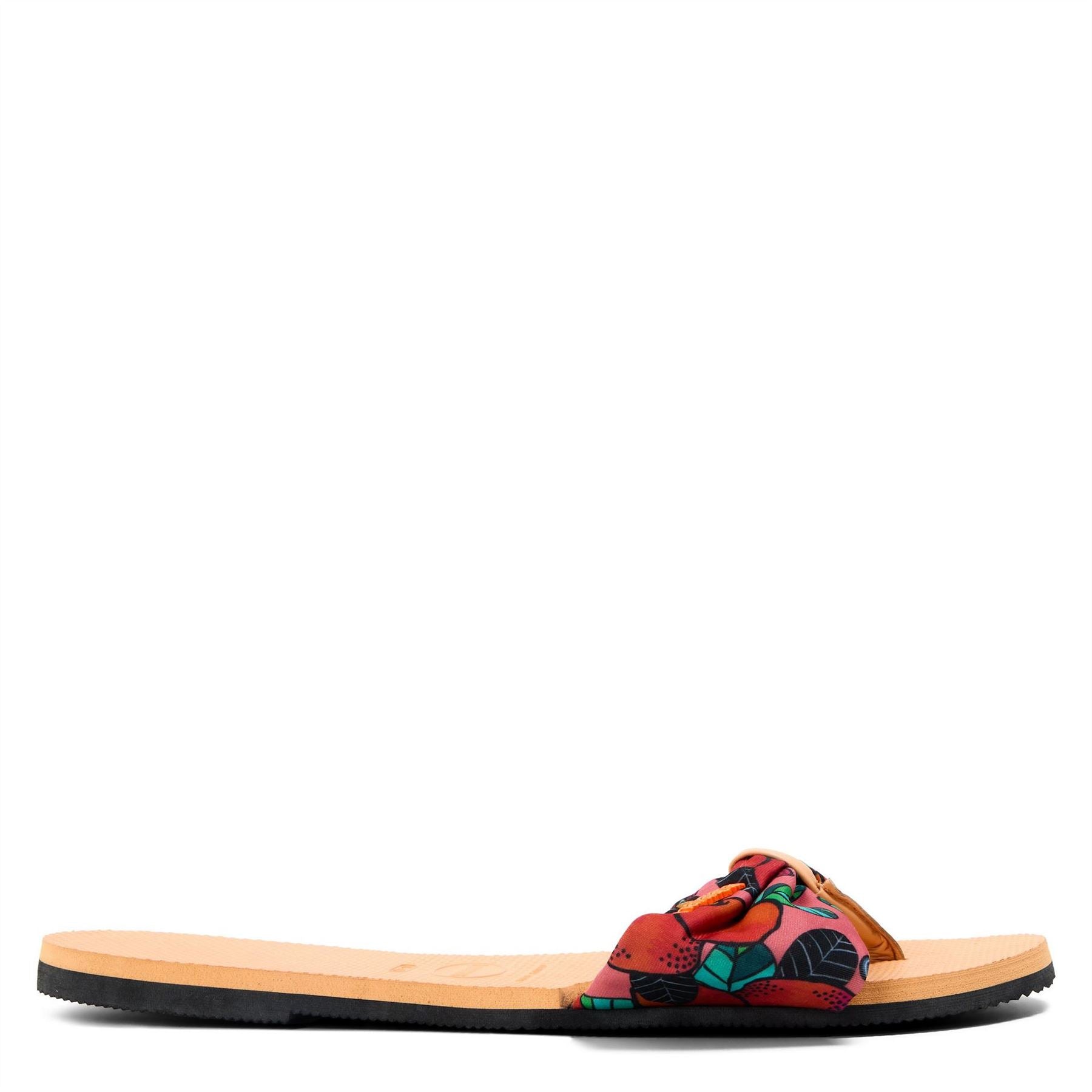 Havaianas Floral Patterned Open Toe Slide Sandals