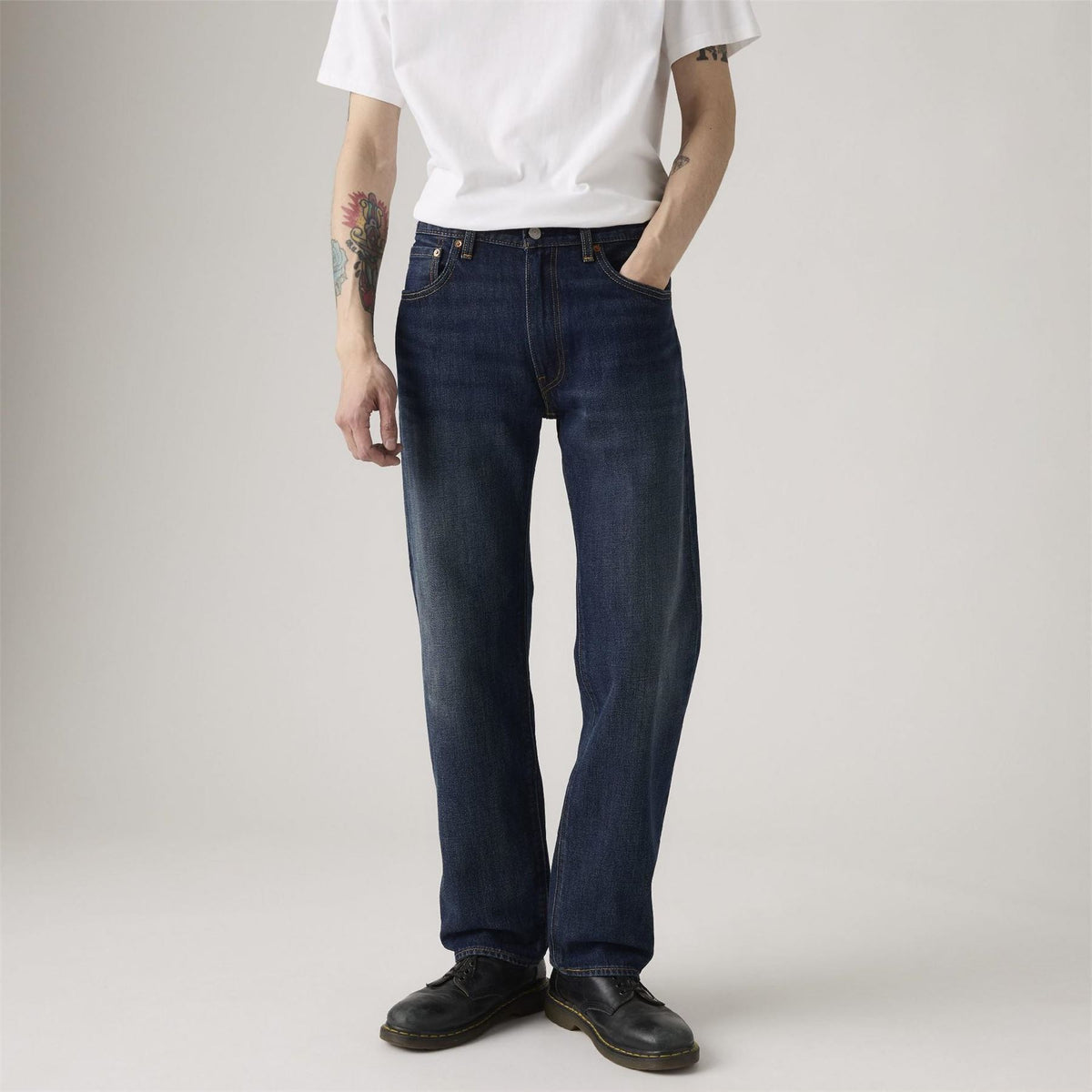 Levis Relaxed Fit Mid Rise Five Pocket Jeans