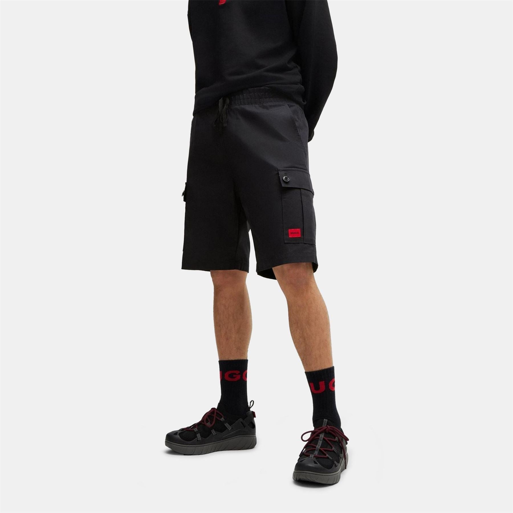 Hugo Logo Cotton Cargo Shorts