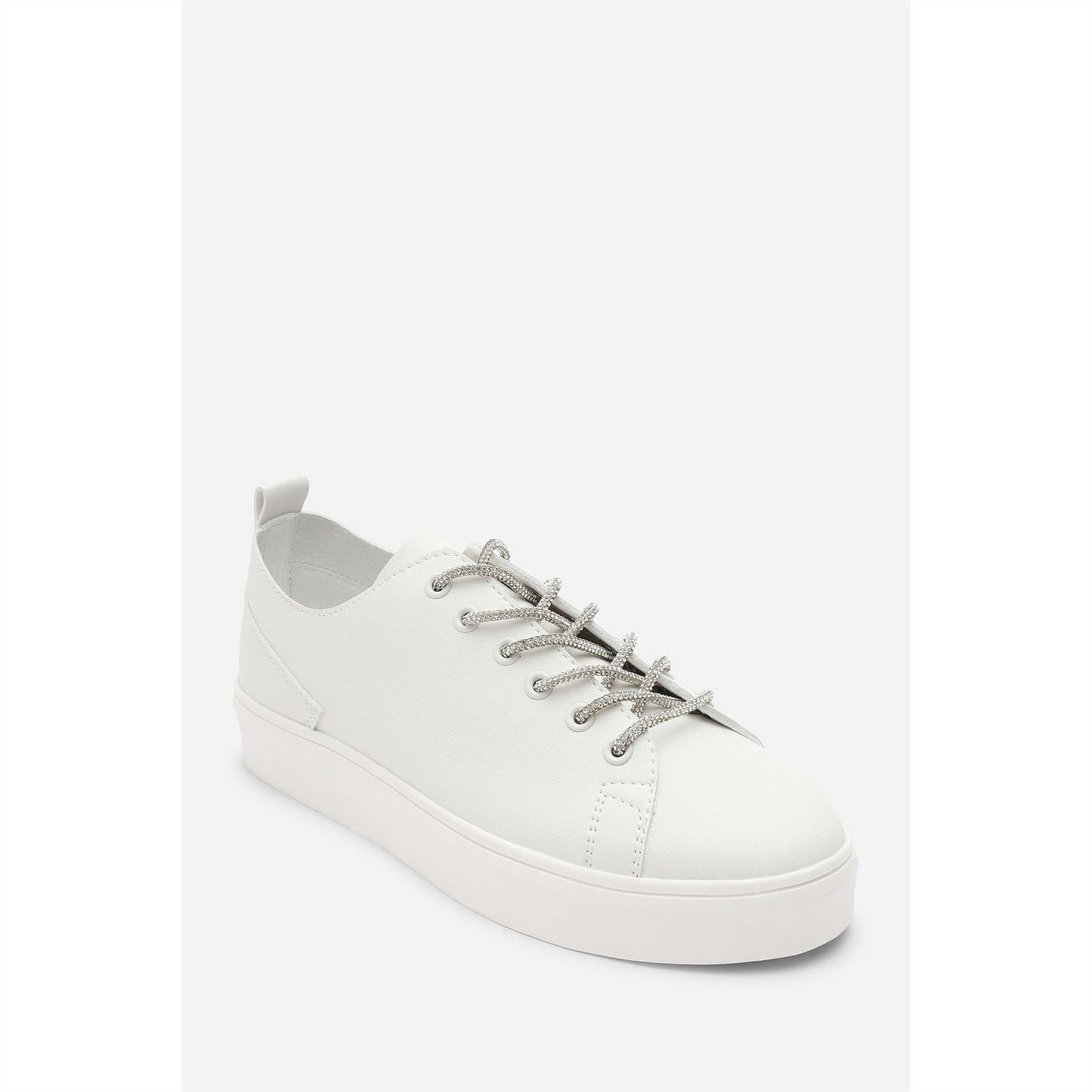 Wheres That From Low Wedge Trainer With Lace Up Detail