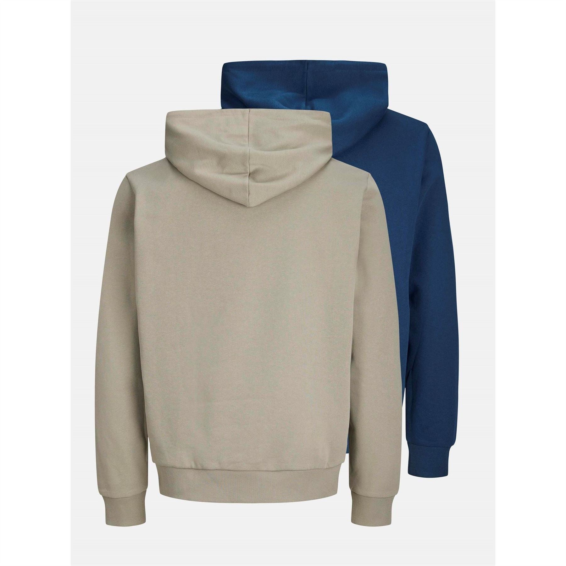 Jack and Jones Mens Arched Logo 2 Pack Hoodie