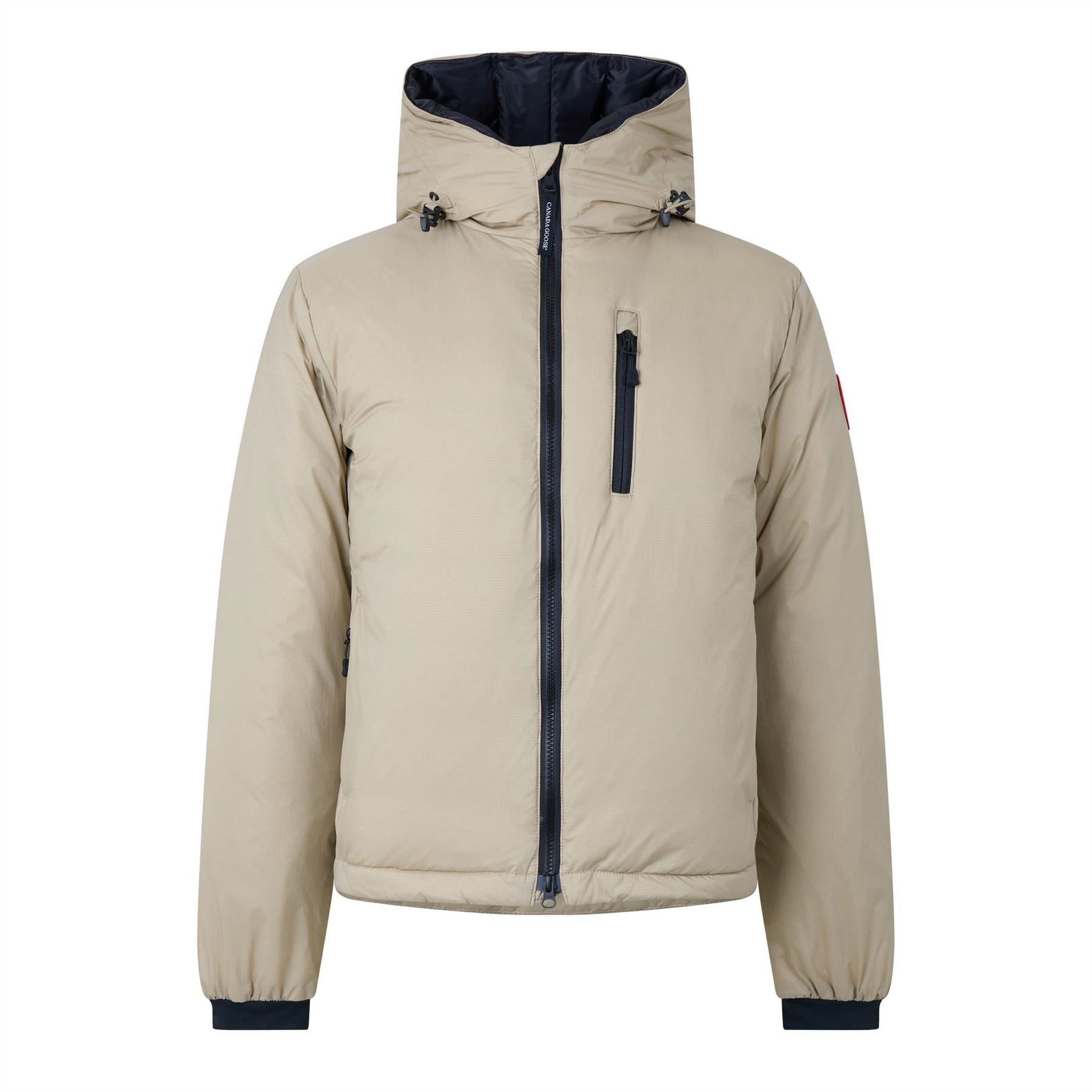 Canada Goose Lodge Down 750 Fill Dwr Wind Resistant Hooded Short Puffer Jacket