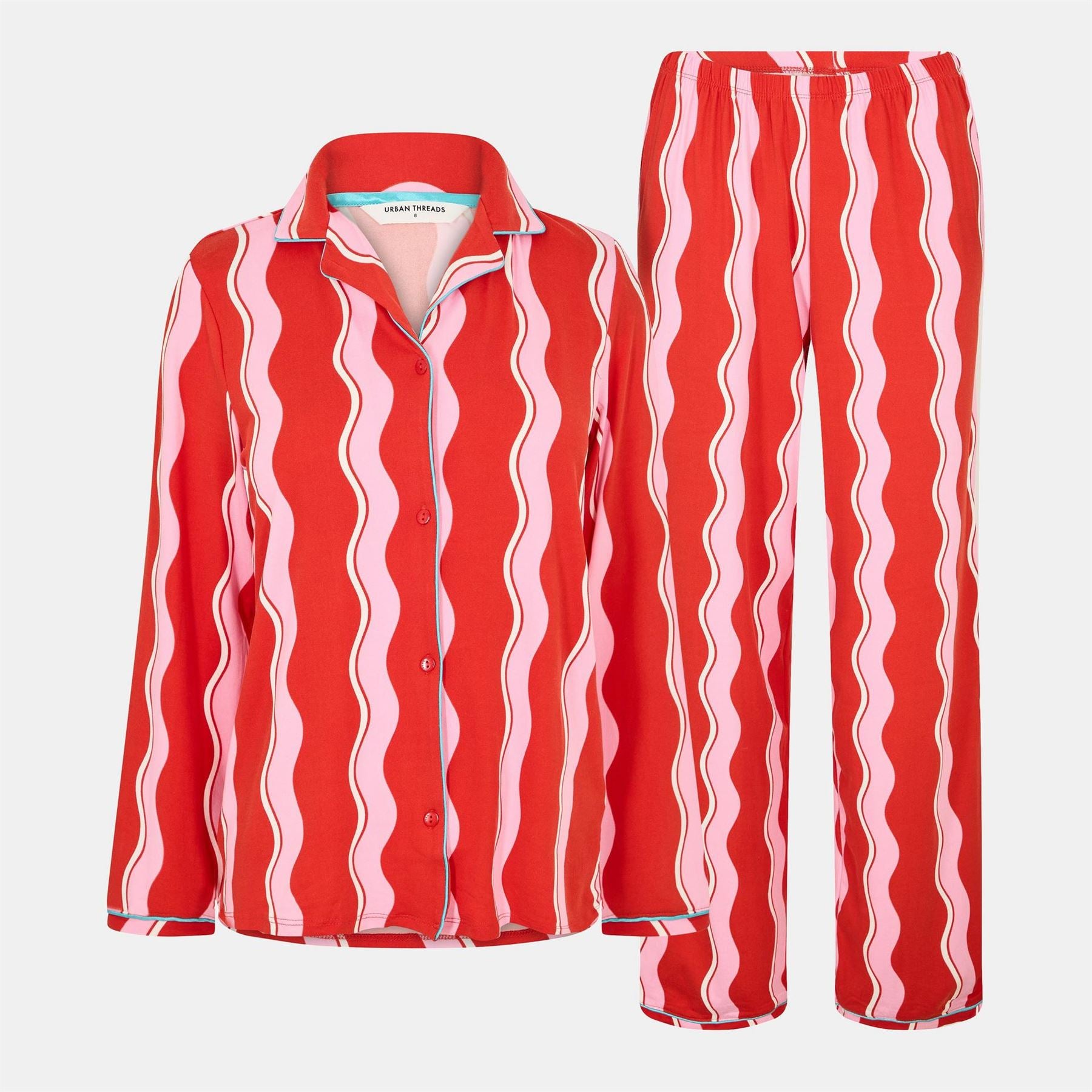 Urban Threads Long Sleeve Pyjama Set