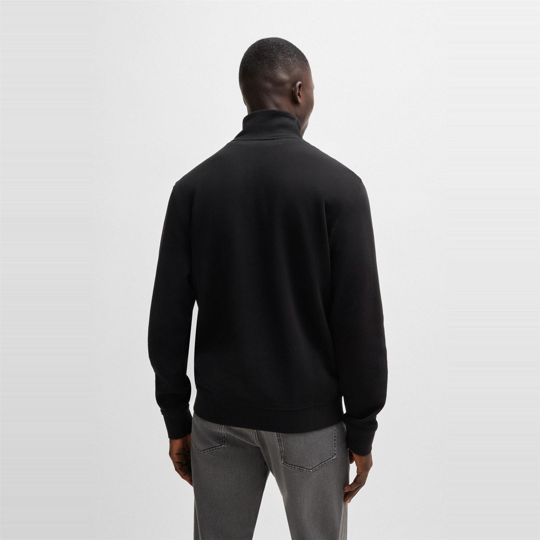Boss Zetrust Zip Neck Soft Terryclover The Head Sweatshirt