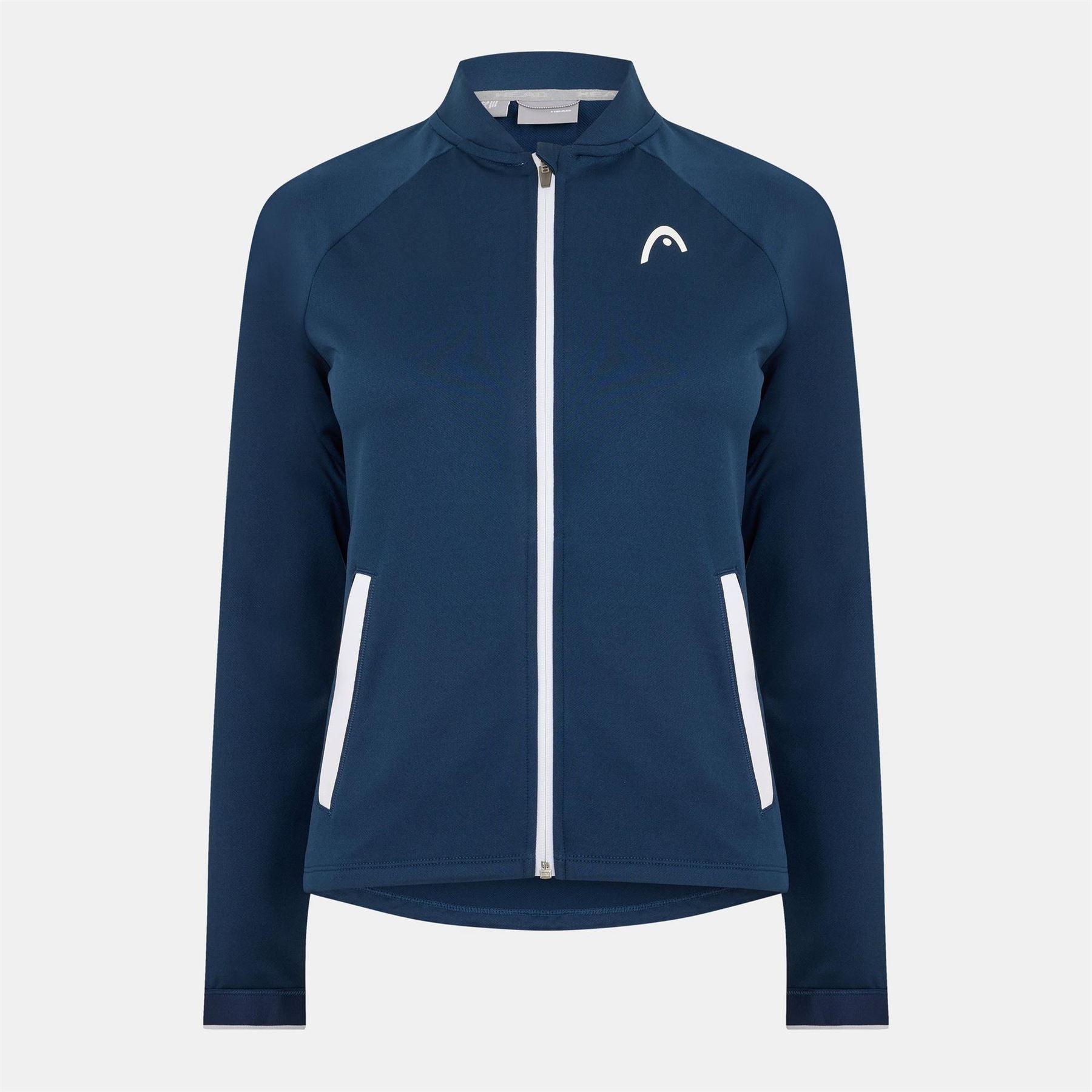 HEAD Solid Patterned Full Zipper Left Chest Logo Track Jacket