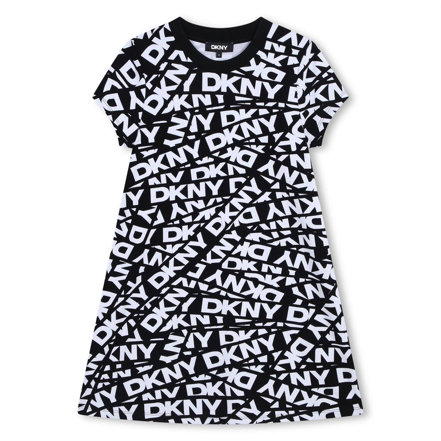 DKNY Aop Crew Neck Mini T-Shirt Dress