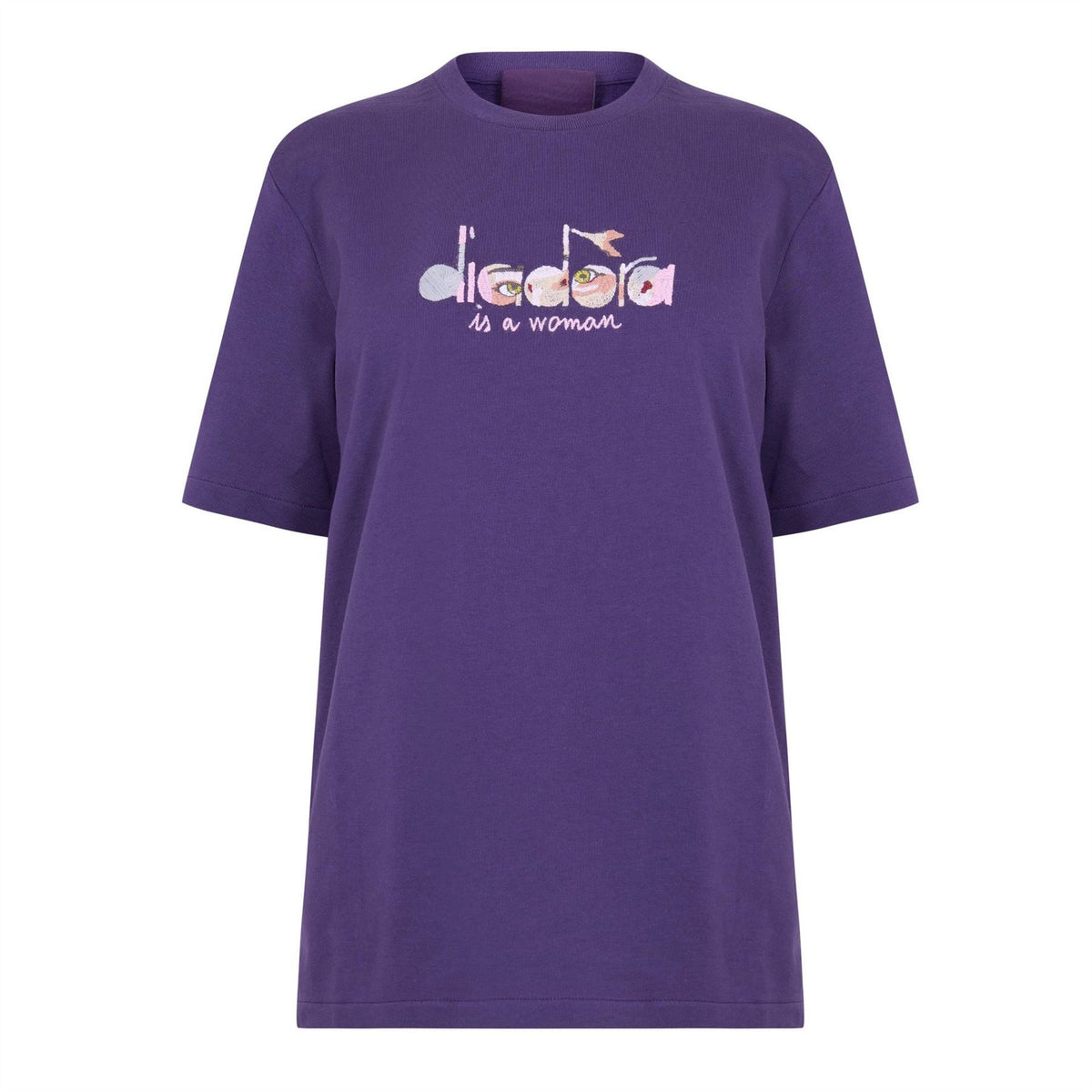 Diadora Eye Lettering Crew Neck Short Sleeve Jersey T-Shirt